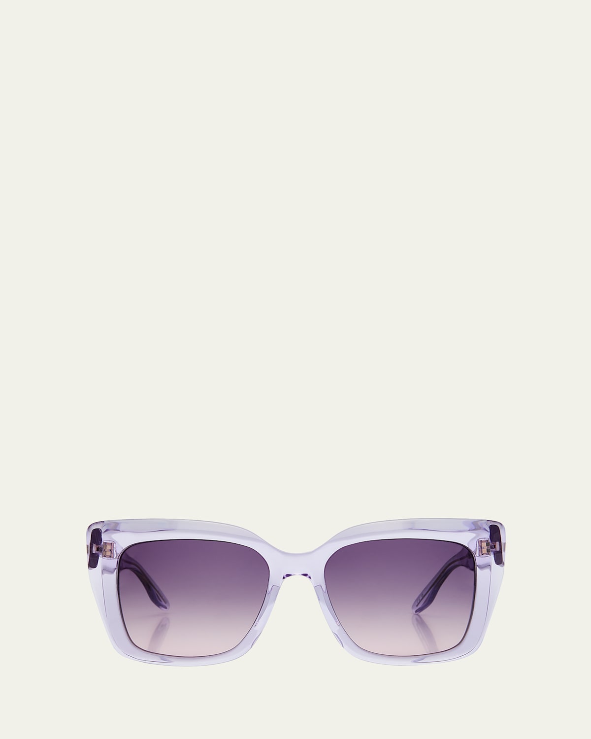 Barton Perreira Devine Square Acetate & Titanium Sunglasses In Devine Sheer Lilac Rose Gold Ladies Night