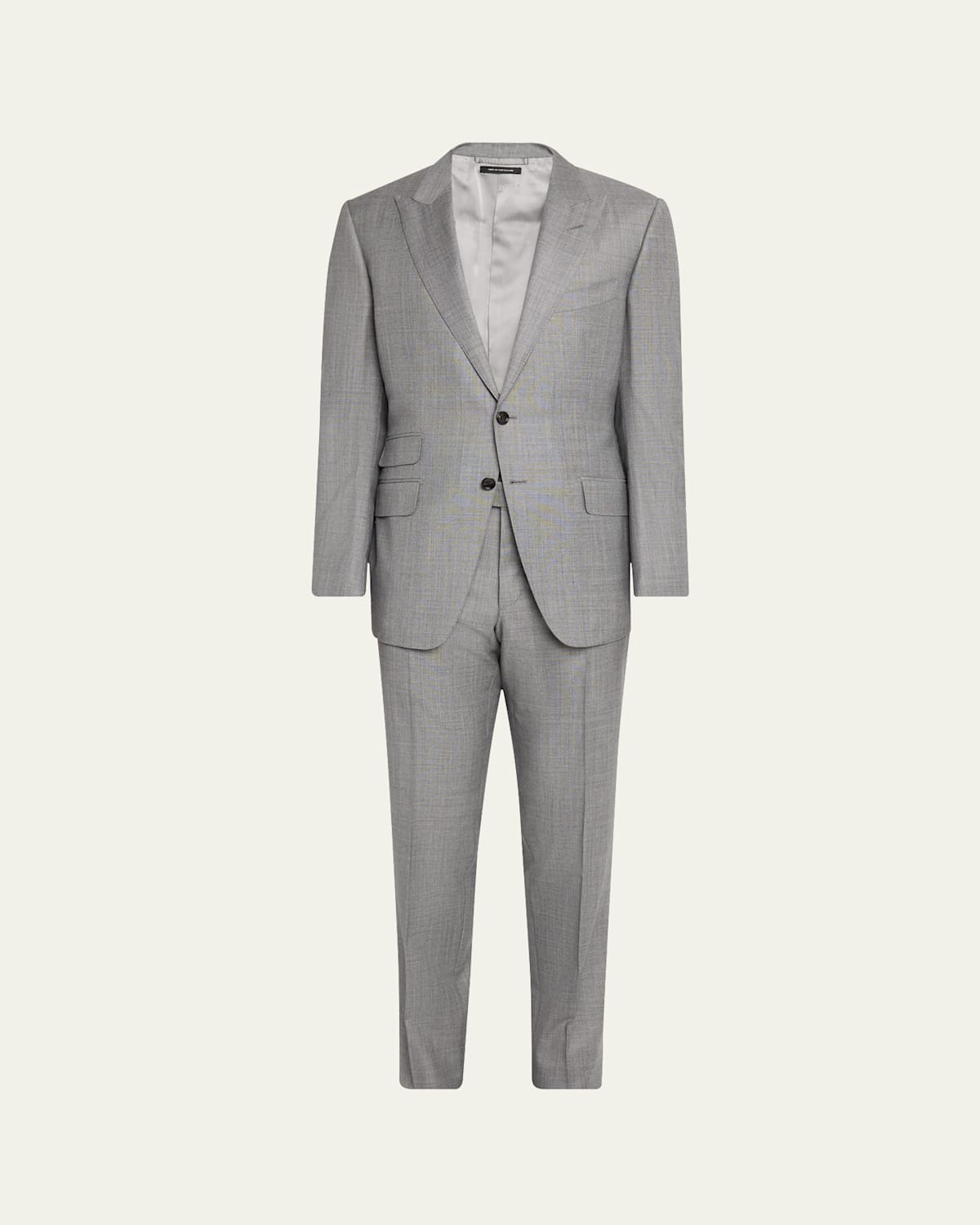 Tom Ford Men's Modern Fit Sharkskin Suit In Light Grey