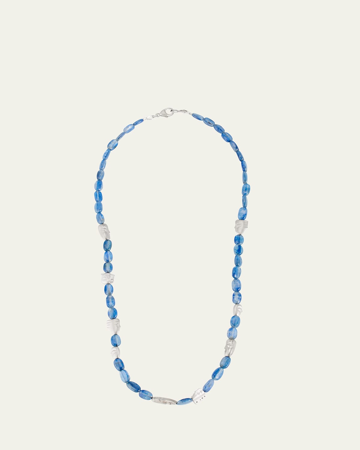 The Big Sleep Palladium and Kyanite Bead Necklace