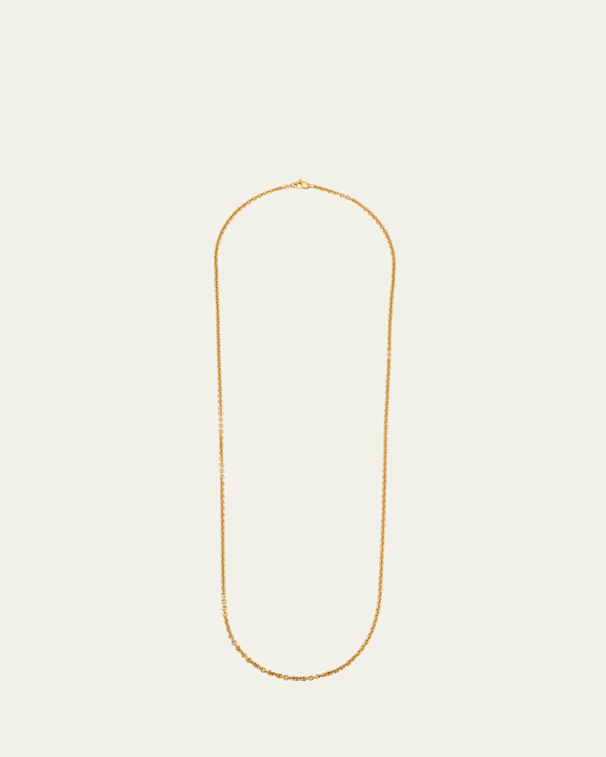 18K Yellow Gold Chain Necklace with Diamond