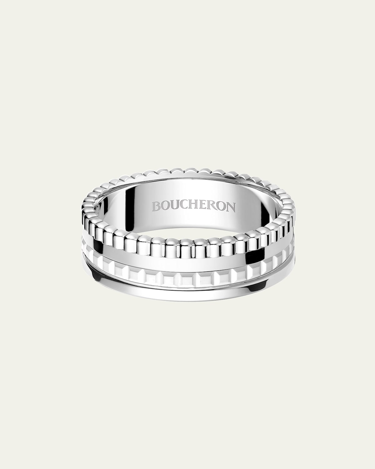18K White Gold Quatre Double White Edition Small Ring