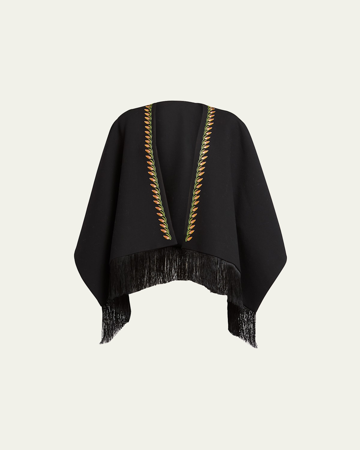 Mantella Embroidered Wool Shawl