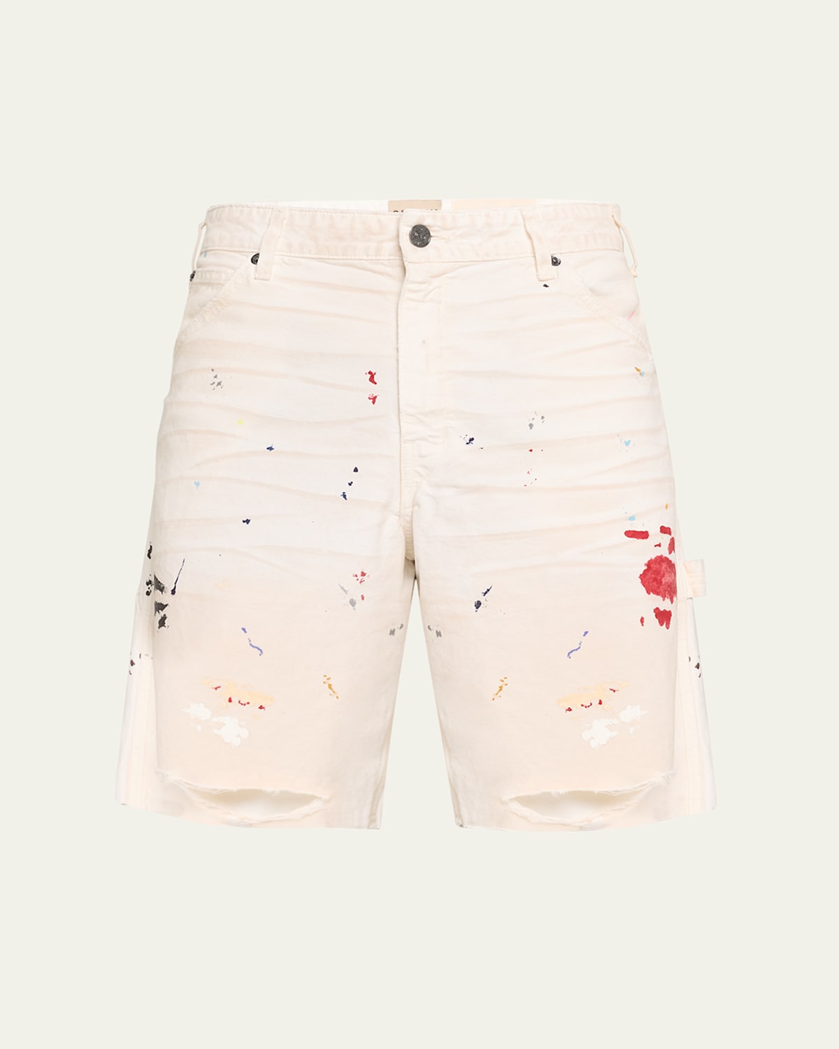 Men's Flea Paint-Splatter Cotton Carpenter Shorts