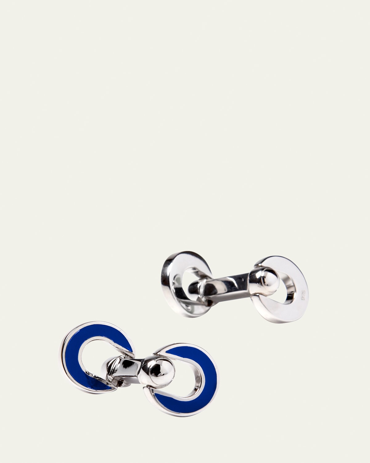 Jan Leslie Men's Horseshoe Enamel Flip Cufflinks | Thumbnail 3