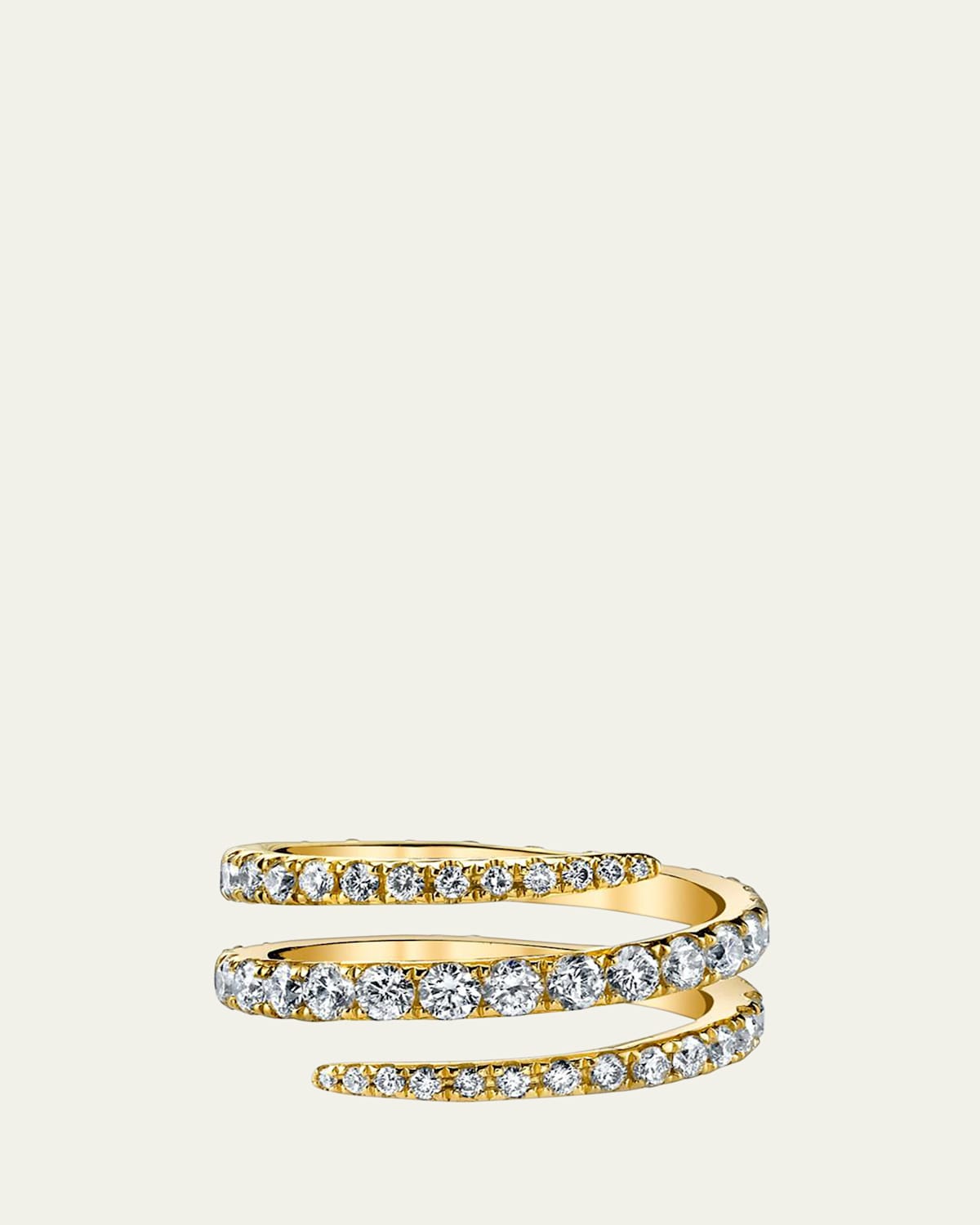 Anita Ko 18K Yellow Gold Diamond Coil Ring