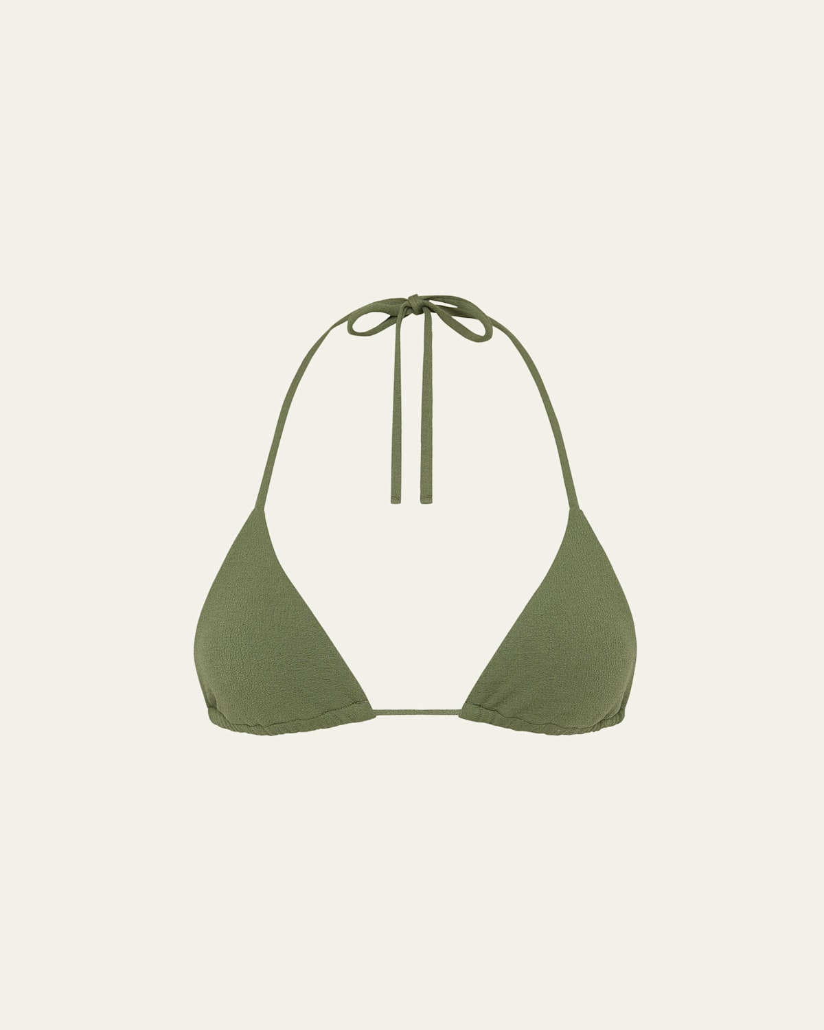 Matteau String Triangle Bikini Top In Green