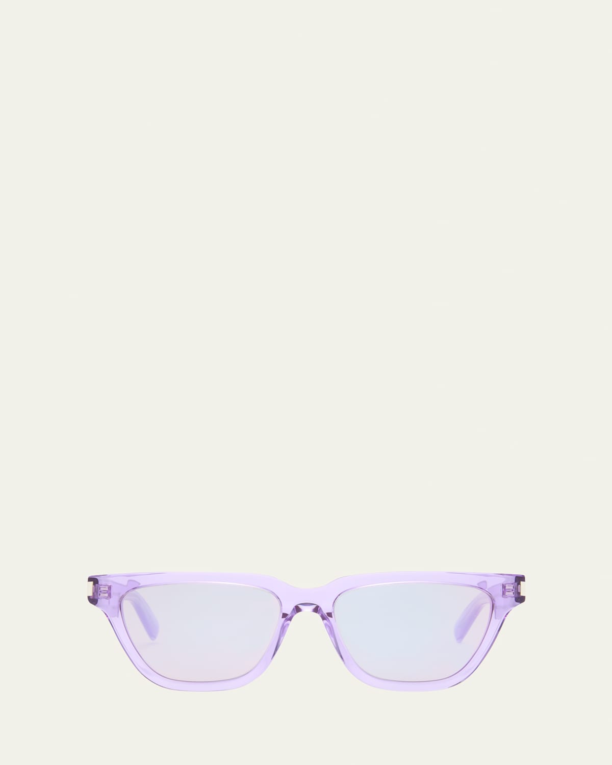 Saint Laurent Sl 462 Suplice Acetate Cat-eye Sunglasses In Shiny Transparent Lilac