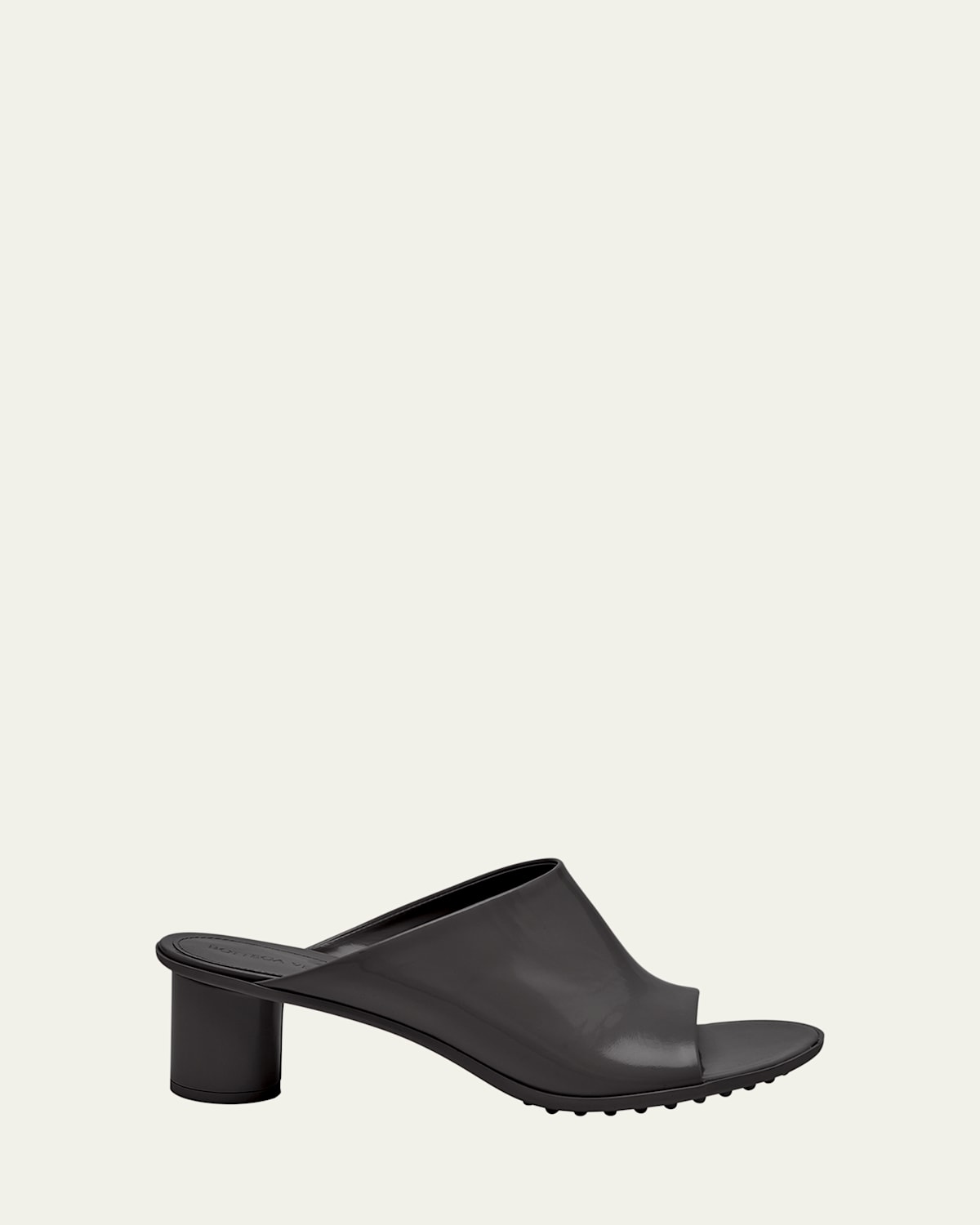 Bottega Veneta Atomic Leather Cylinder-heel Mules In Black