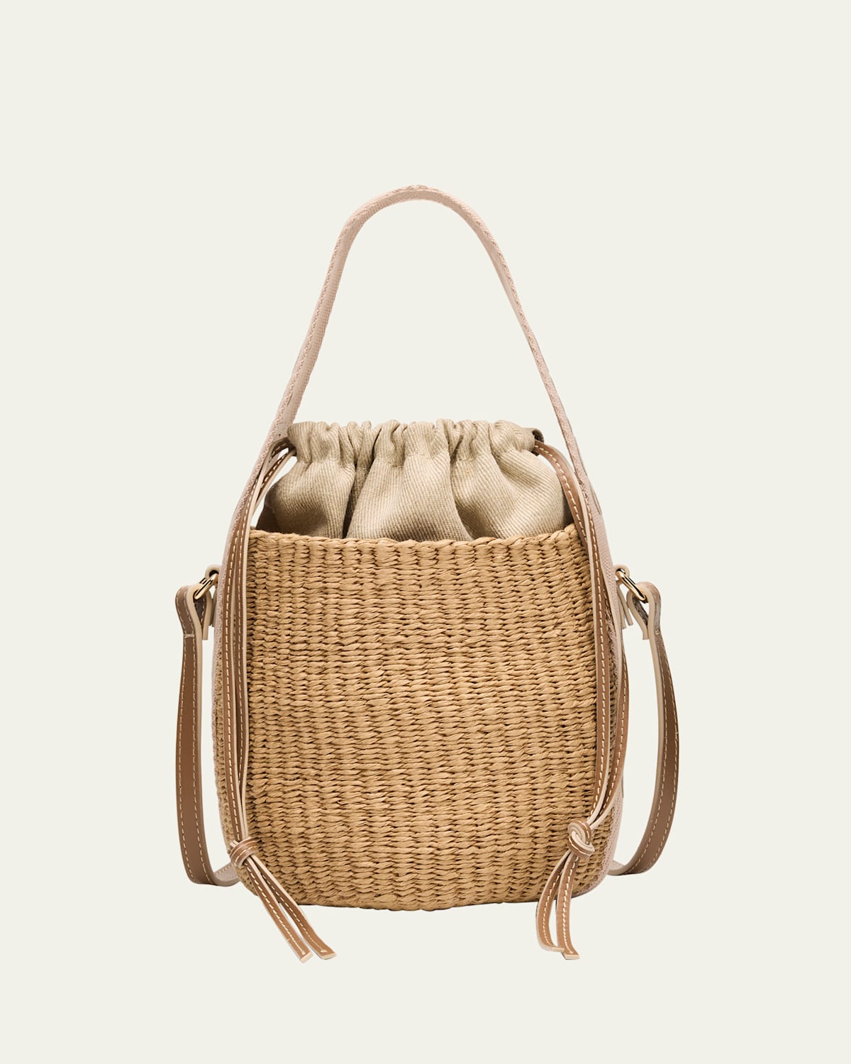 Woody Small Mifuko Basket Bag with Logo Webbing