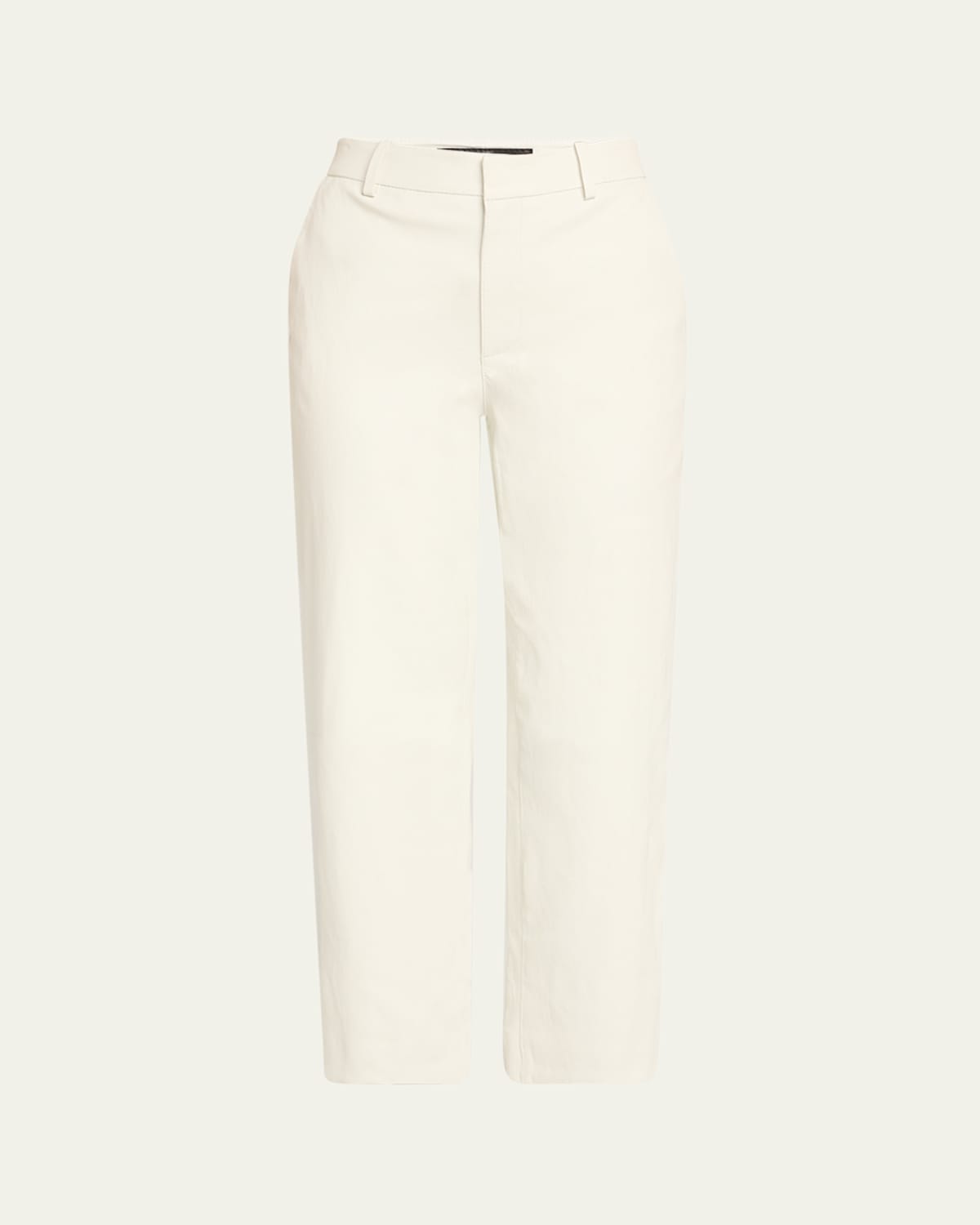 Sprwmn Cropped Bootcut Leather Trousers