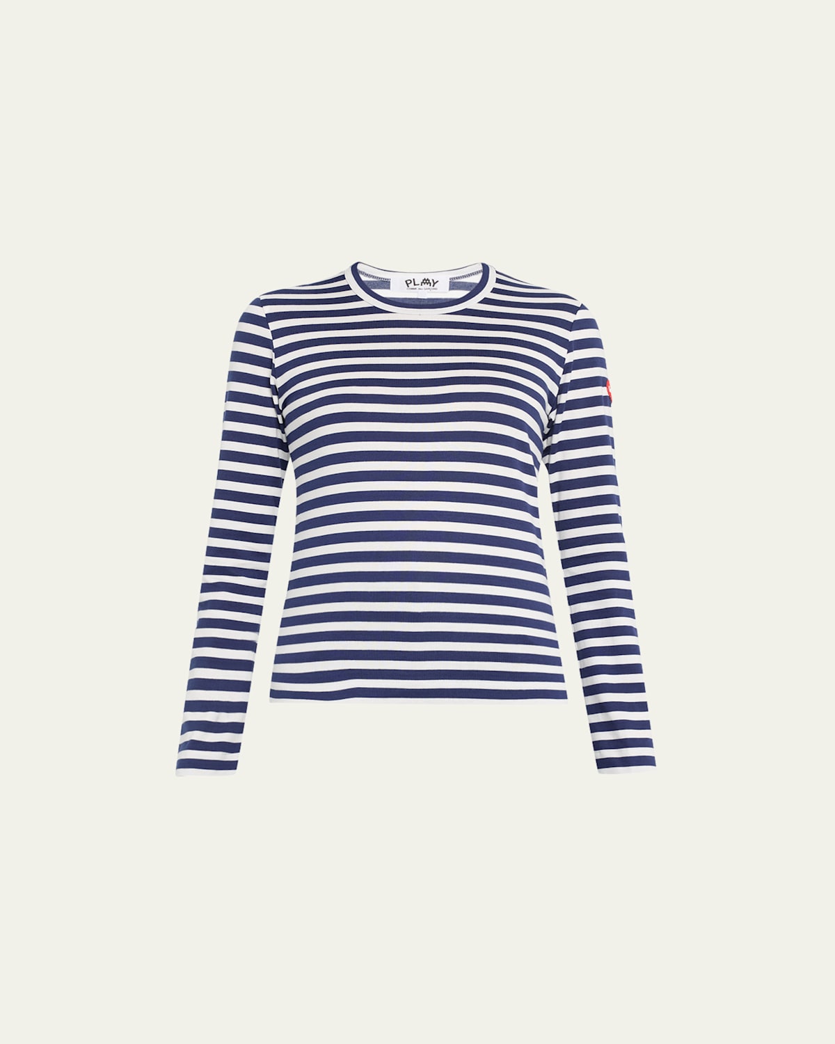 Long-Sleeve Striped Heart Logo T-Shirt