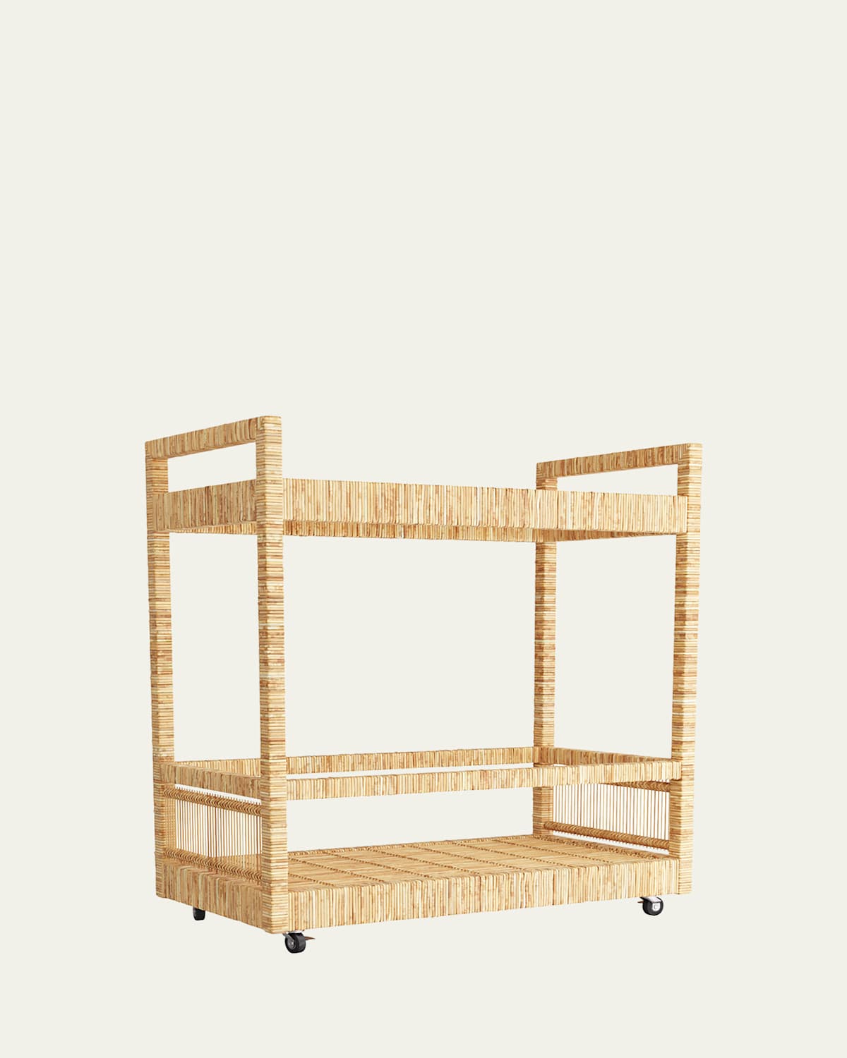 Arteriors Prosper Rattan Bar Cart In Natural