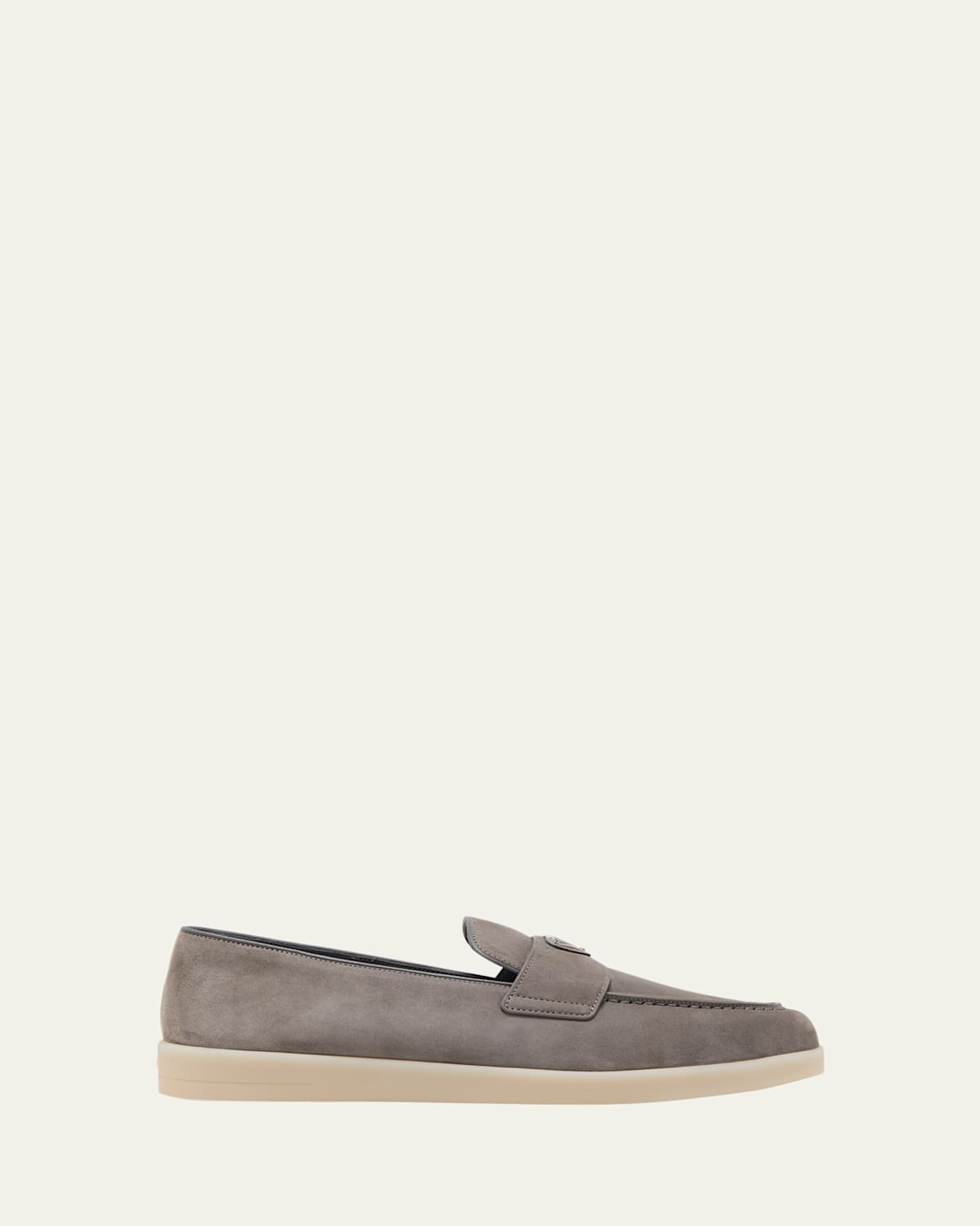 Men's Saint Tropez Triangle Logo Suede Loafers