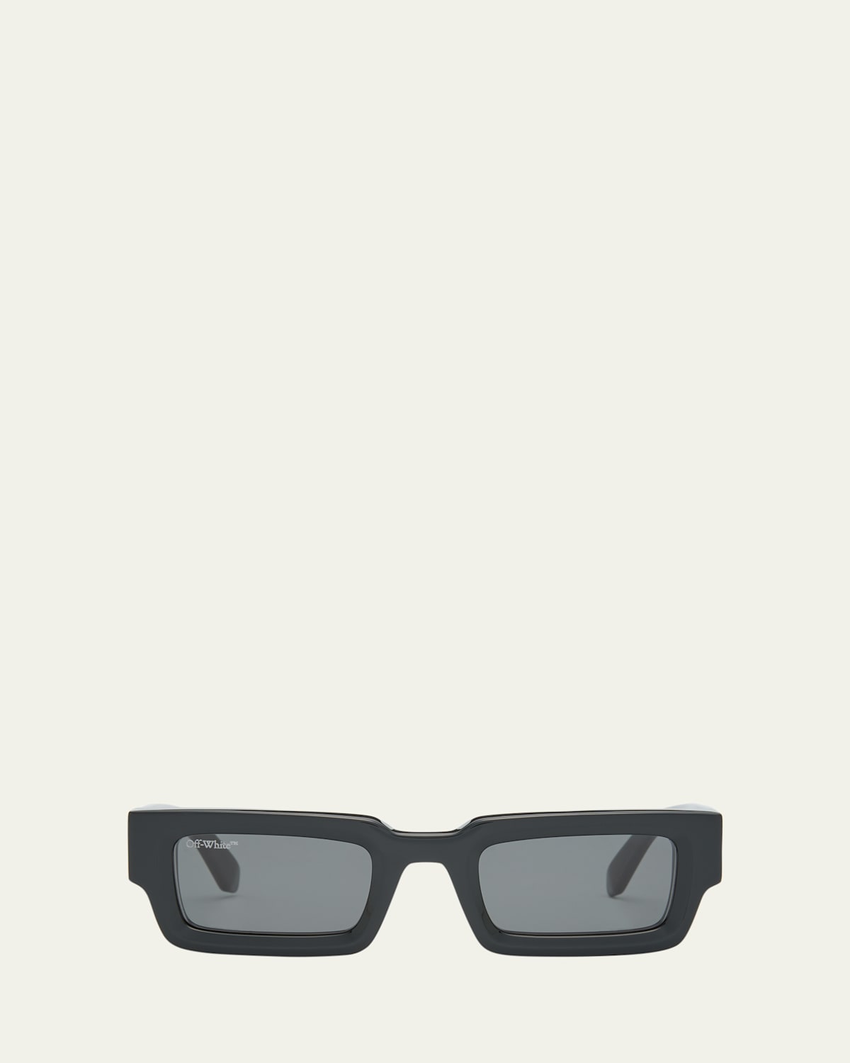 Off-white Lecce Acetate Rectangle Sunglasses In Black