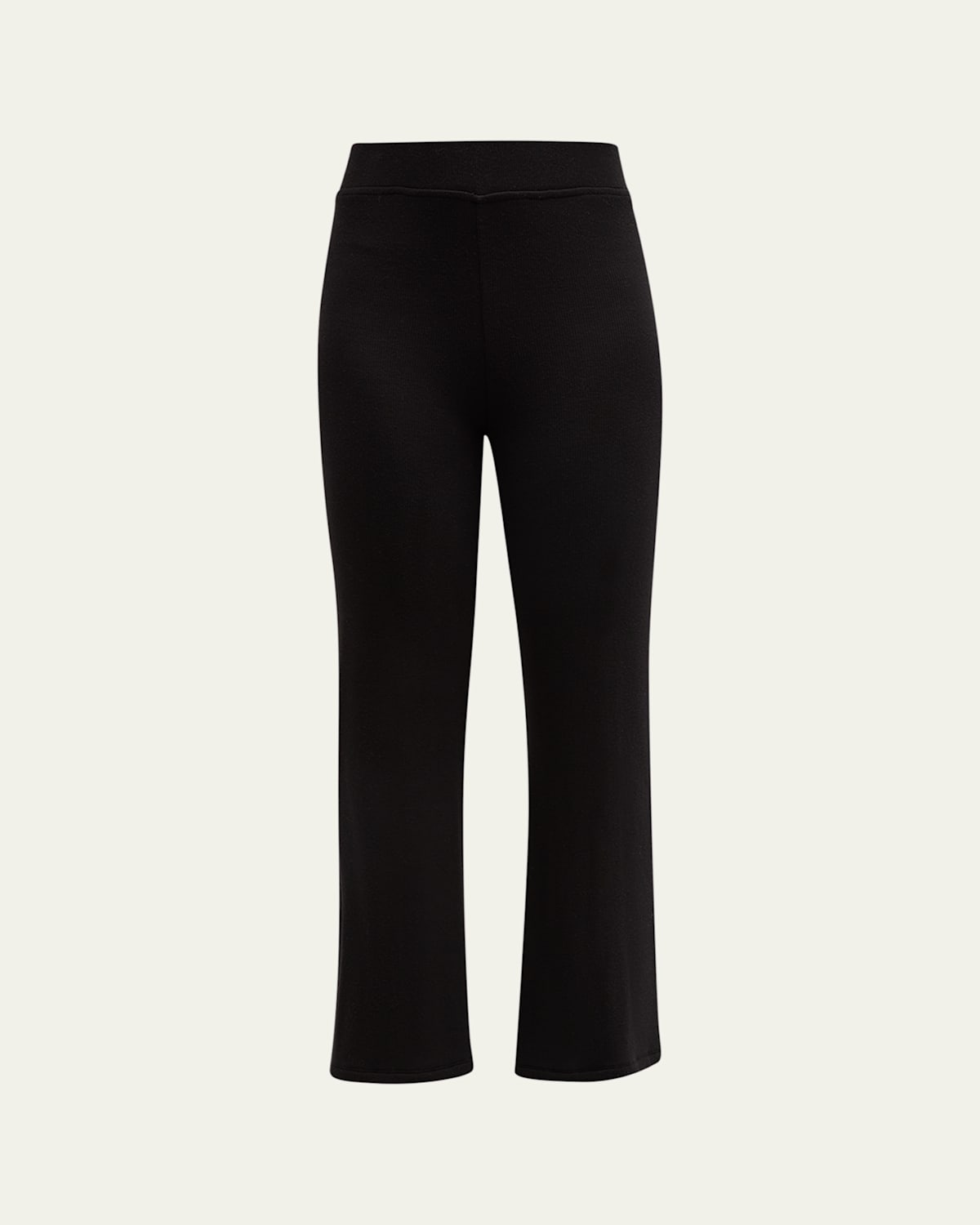 Modal Rib Cropped Flare Pants