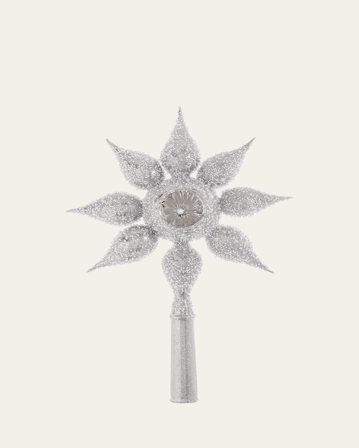 Bergdorf Goodman Silver Star Christmas Tree Topper In Silver