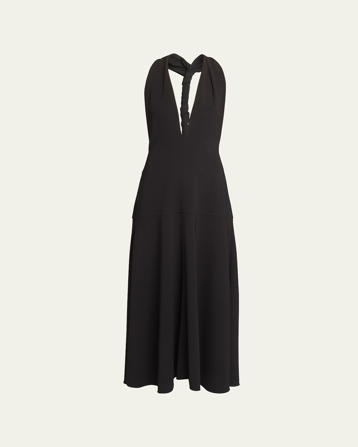 Proenza Schouler Matte Viscose Crepe Twist-back Maxi Dress In Black