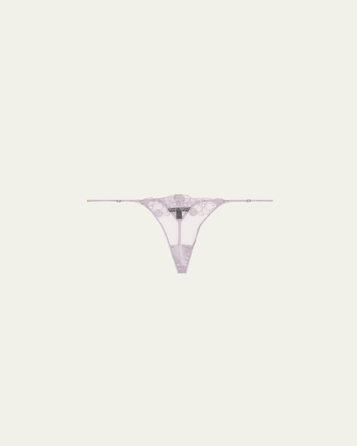 Kiki De Montparnasse Violet Floral-embroidered Tulle Thong In Purple