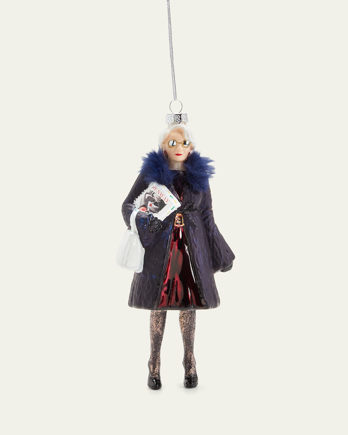 Cody Foster & Co Miranda Priestly Christmas Ornament In Purple