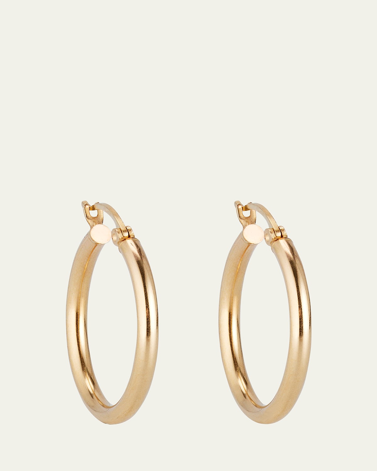 14K Yellow Gold Medium Hoop Earrings
