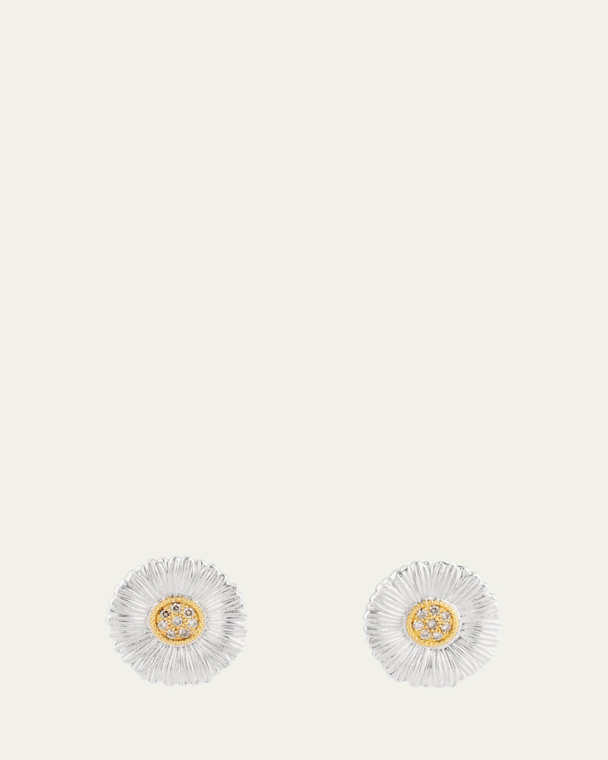 18K White Gold Ramage Earrings with Diamonds