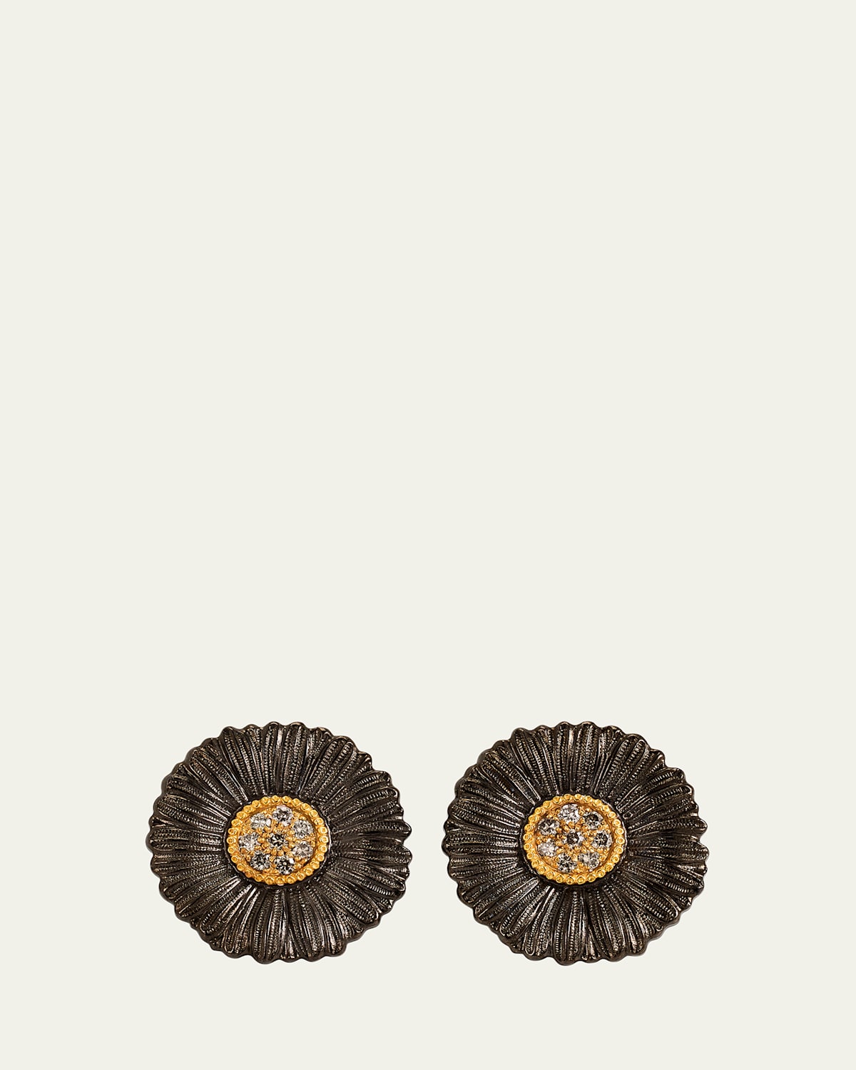 18k White Gold Ramage Earrings With Diamonds
