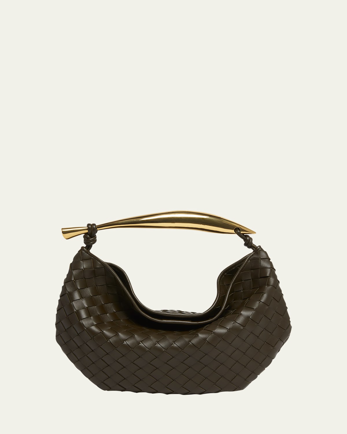 Bottega Veneta Medium Sardine In Kaki-medium Brass