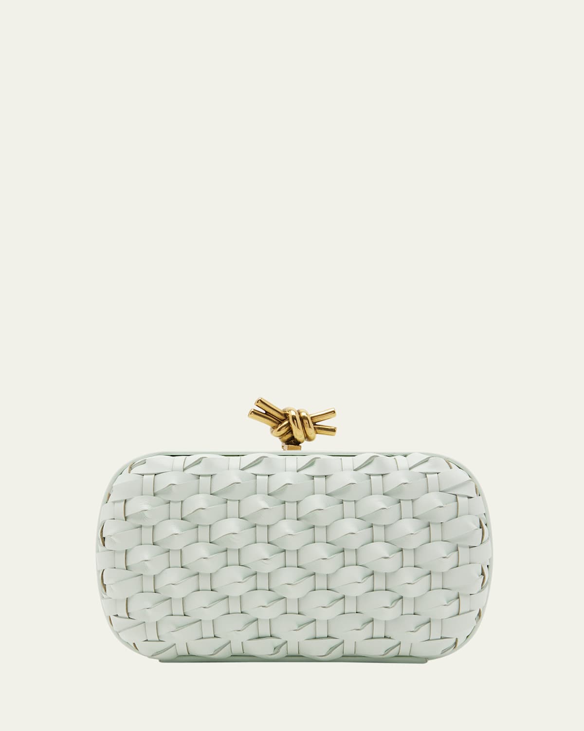 Bottega Veneta Knot Bag In Glacier-muse Brass