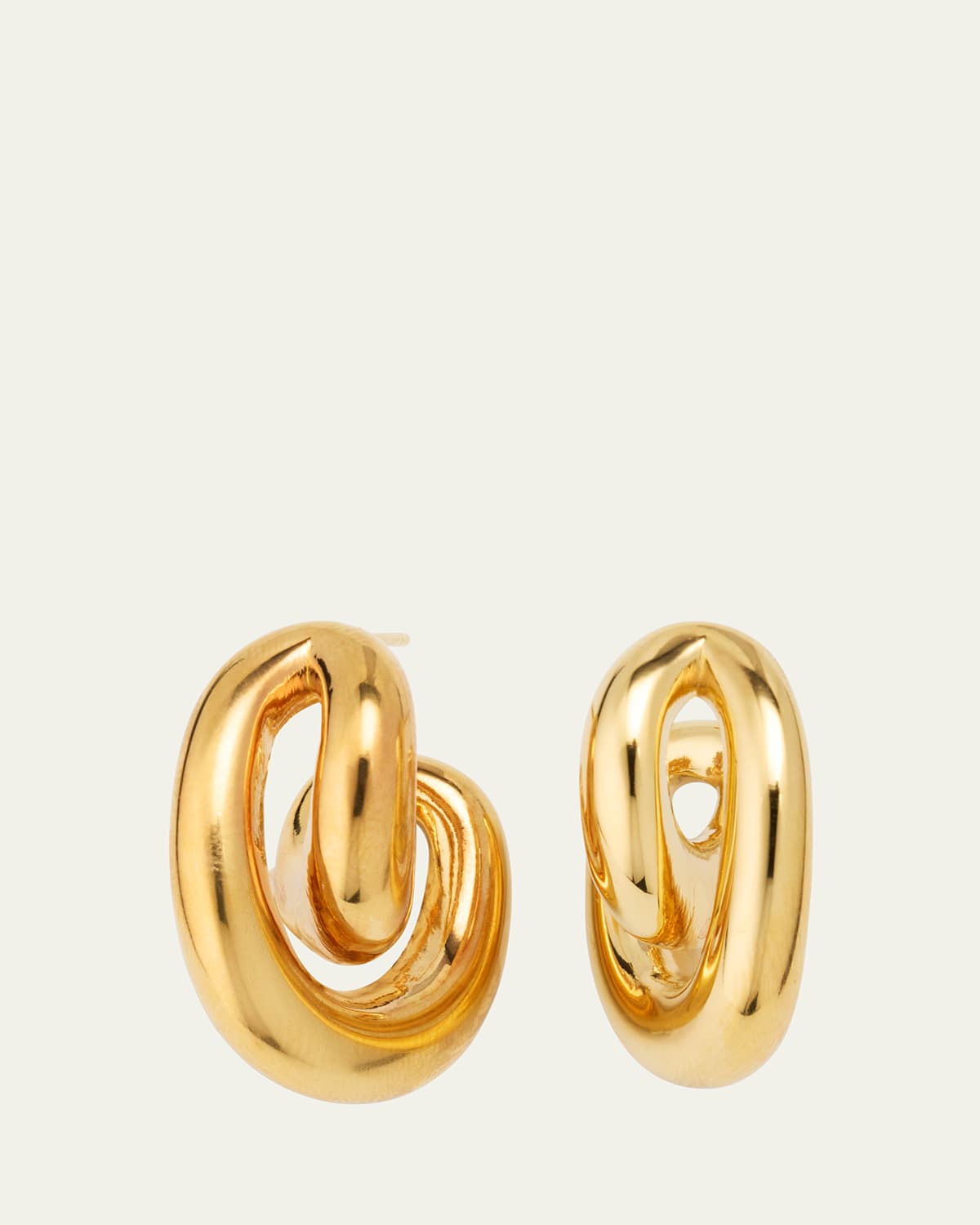 Gold Vermeil Initial Hoop Earrings