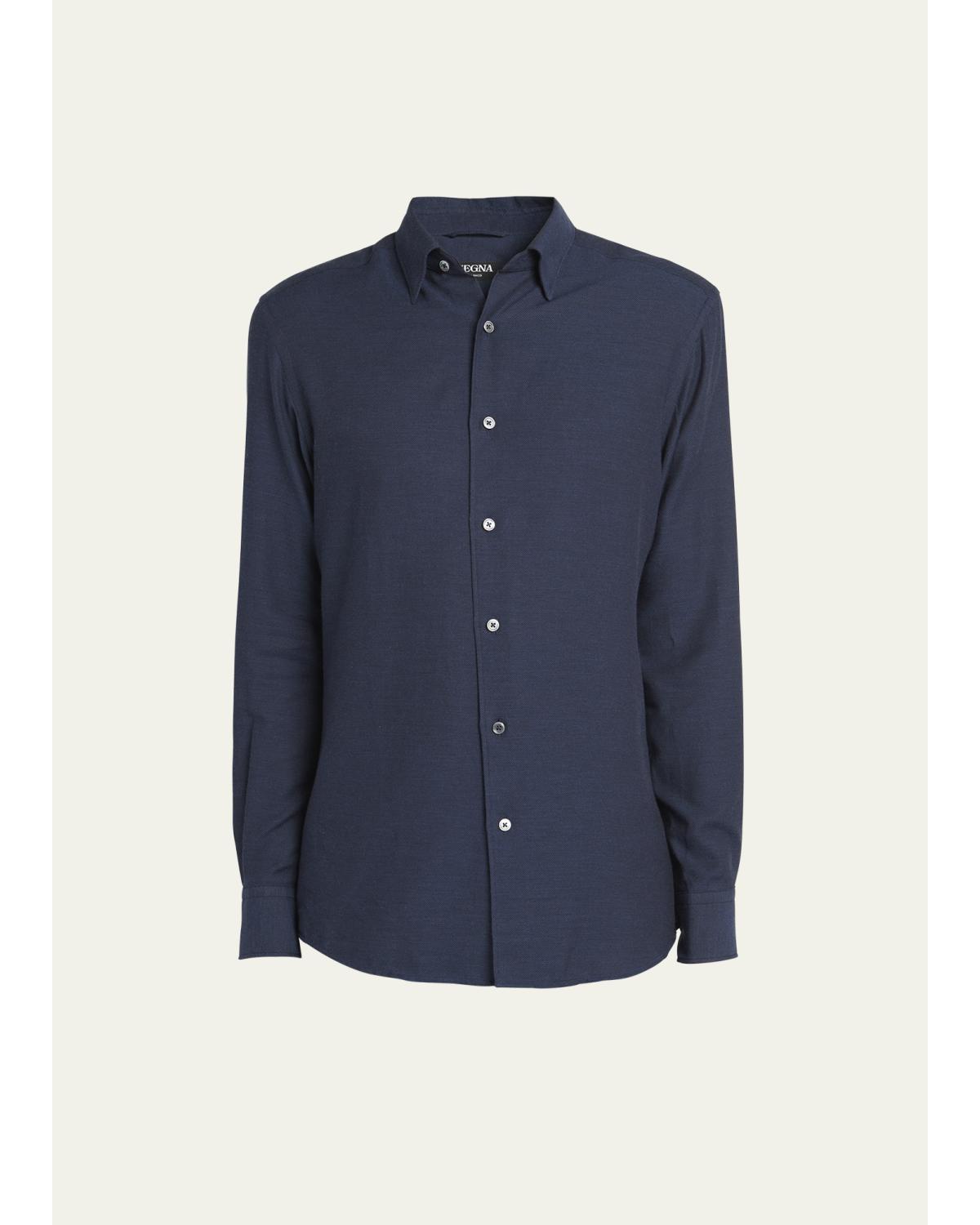 Men'S Cashmere-Cotton Cashco Sport Shirt