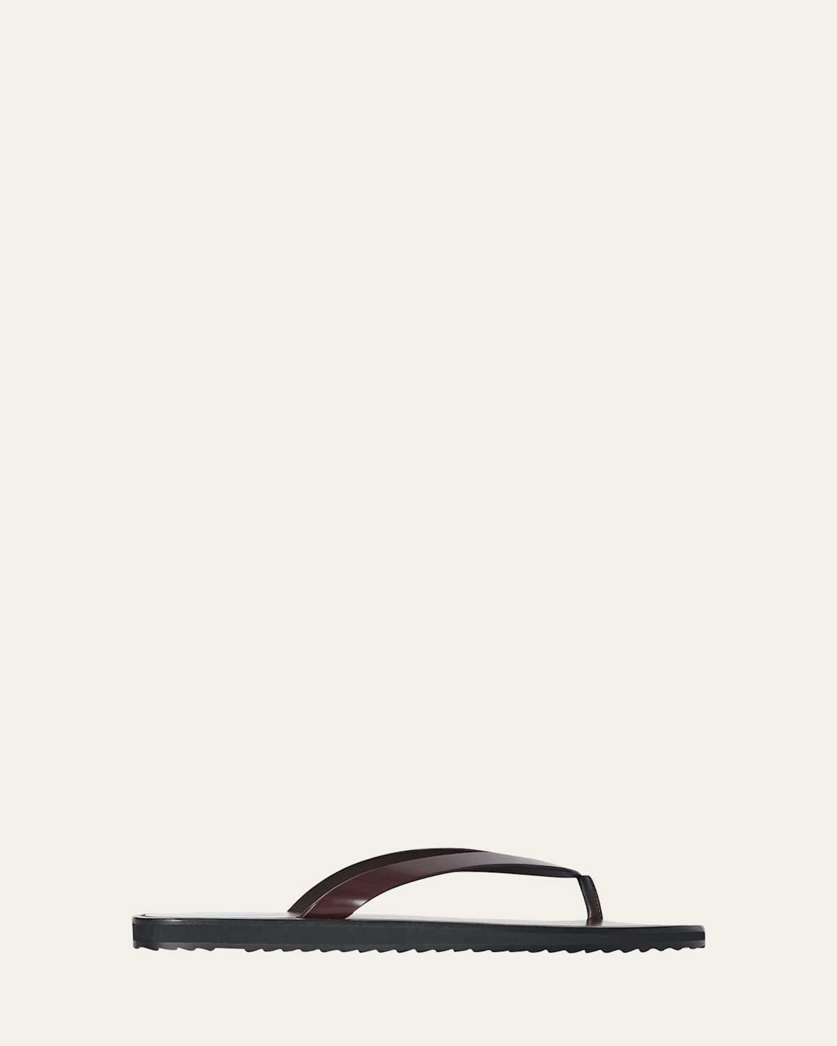 Shop The Row City Calfskin Flip Flop Sandals In Bdx Bordeaux