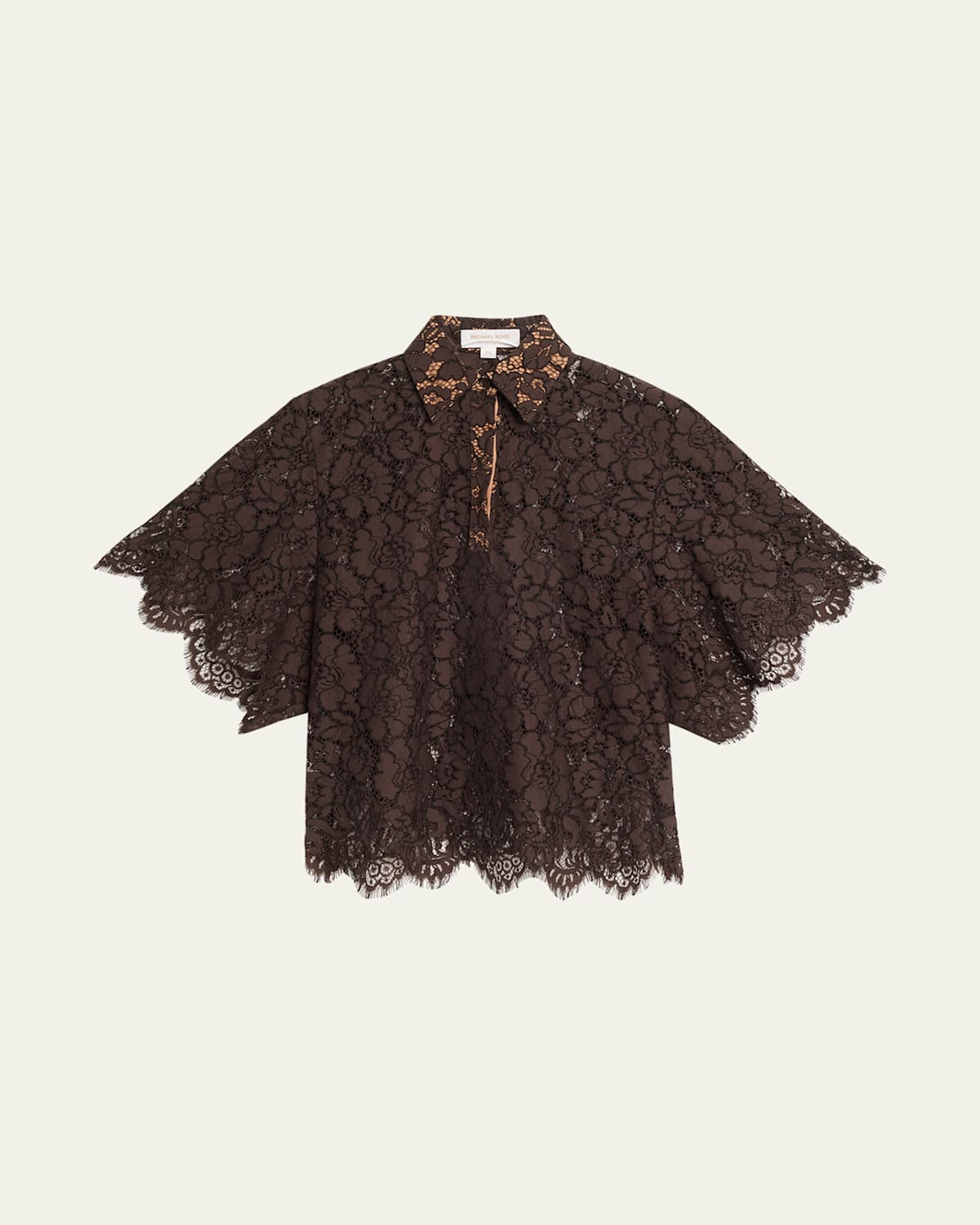 Large Floral Lace Collared Shirt