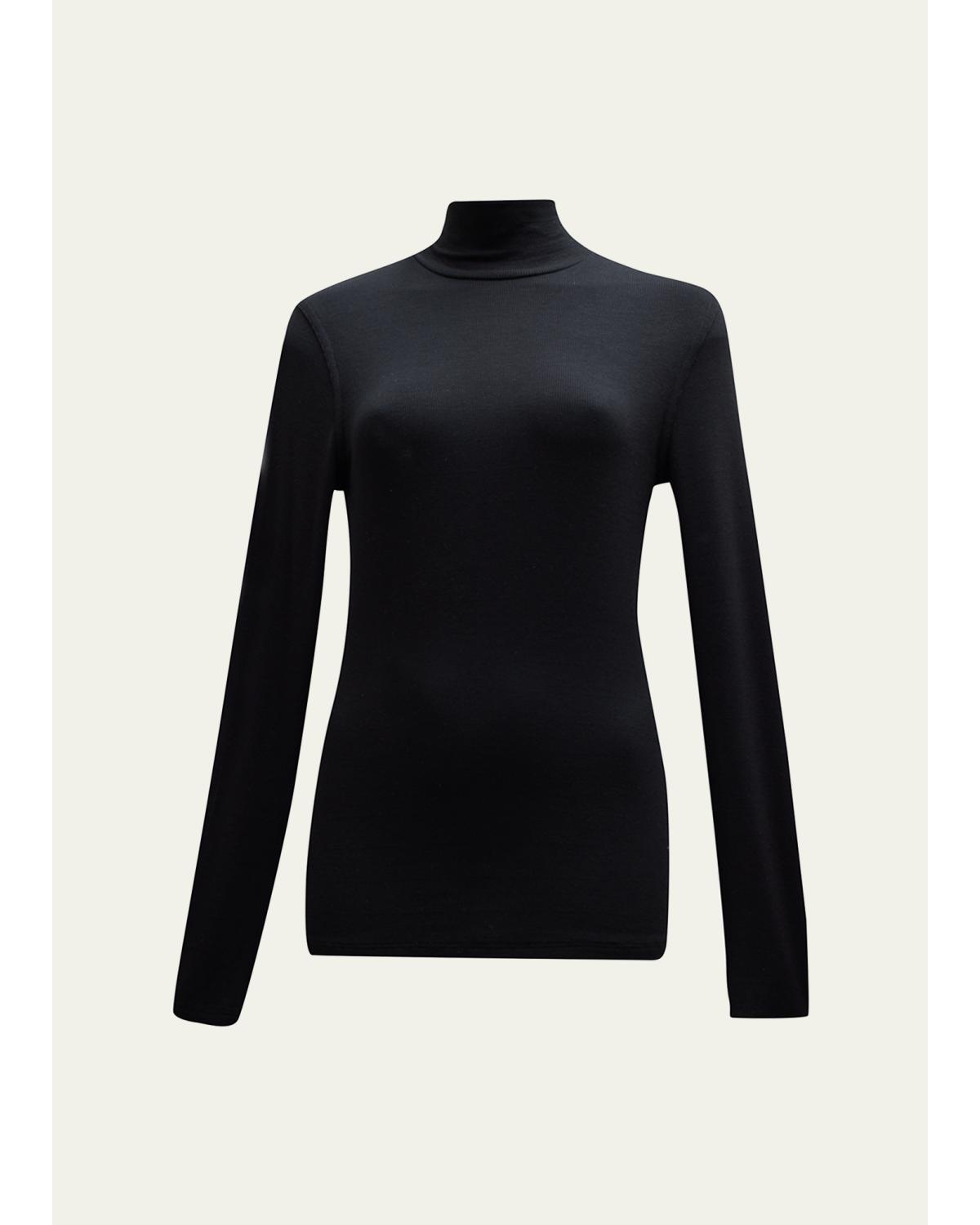 Ribbed Turtleneck Top