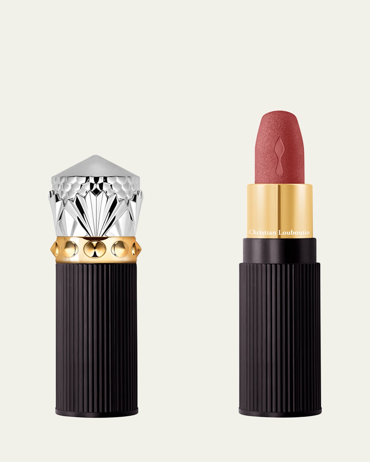 Christian Louboutin Rouge Louboutin Velvet Matte On-the-go Lipstick In Bare Rococotte