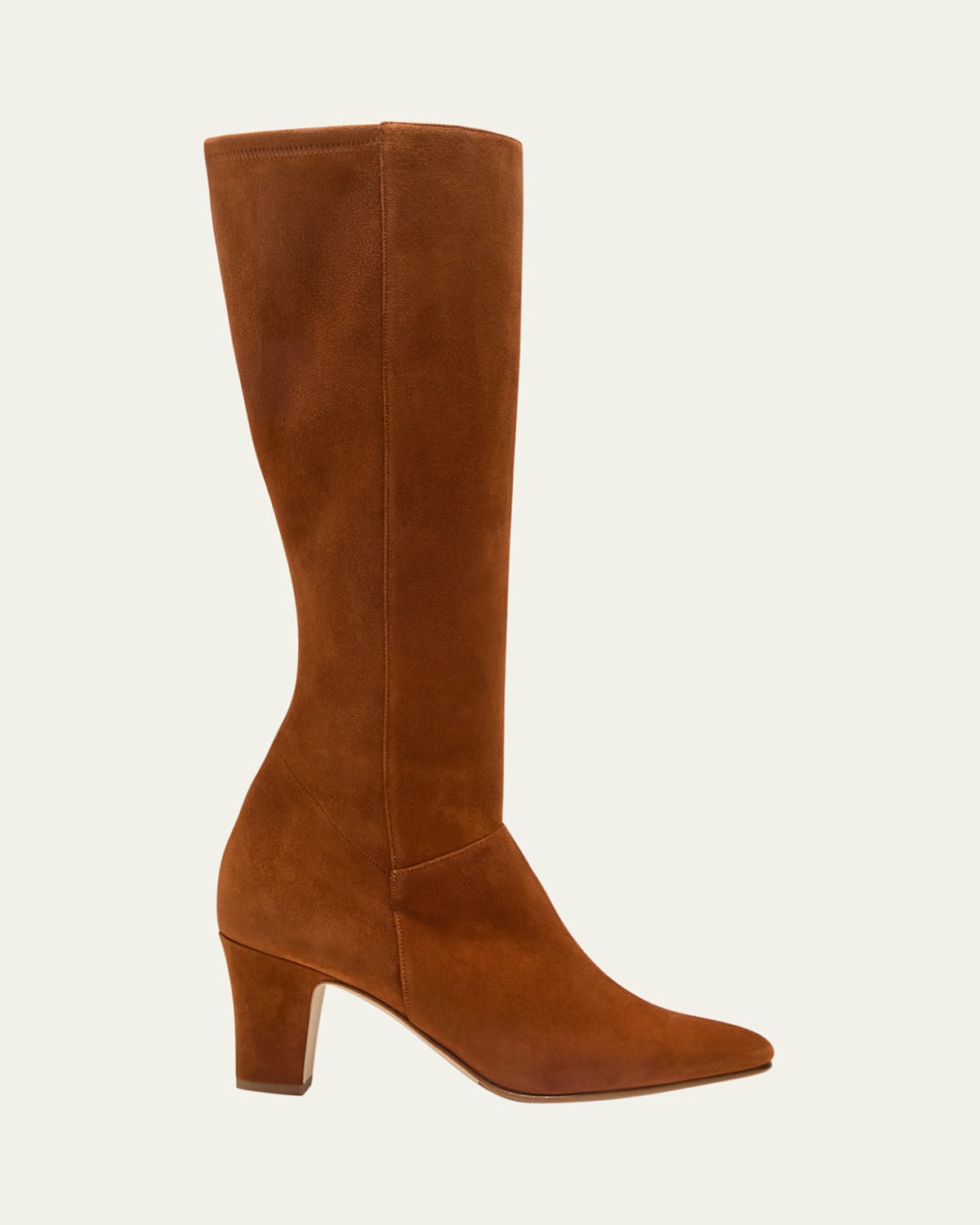 Manolo Blahnik Pitana Suede Block-heel Knee Boots In Multi