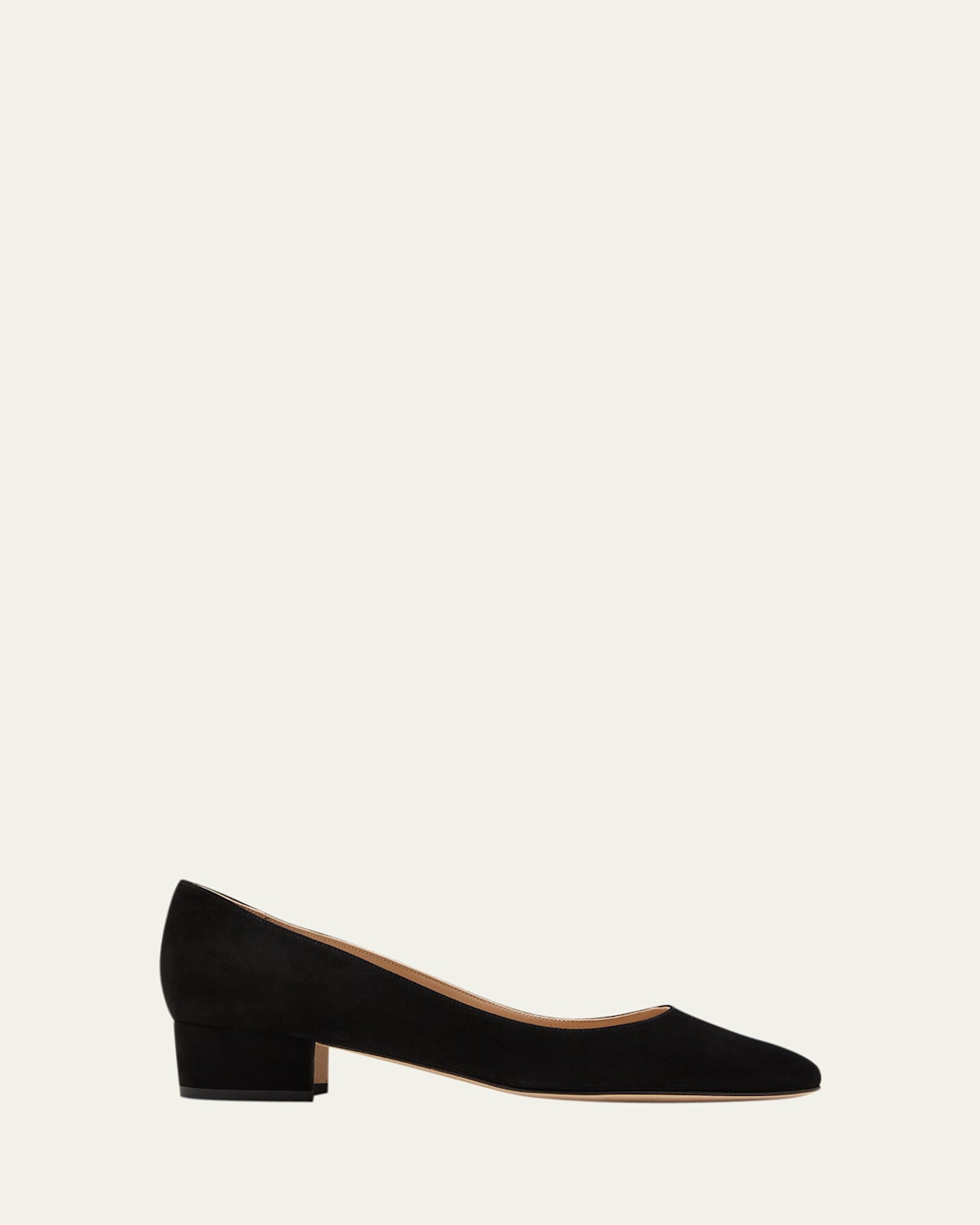 Manolo Blahnik Lista Suede Pumps In Black