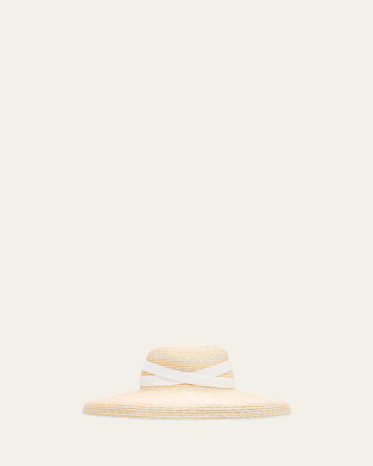 Crisscross Large-Brim Straw Hat