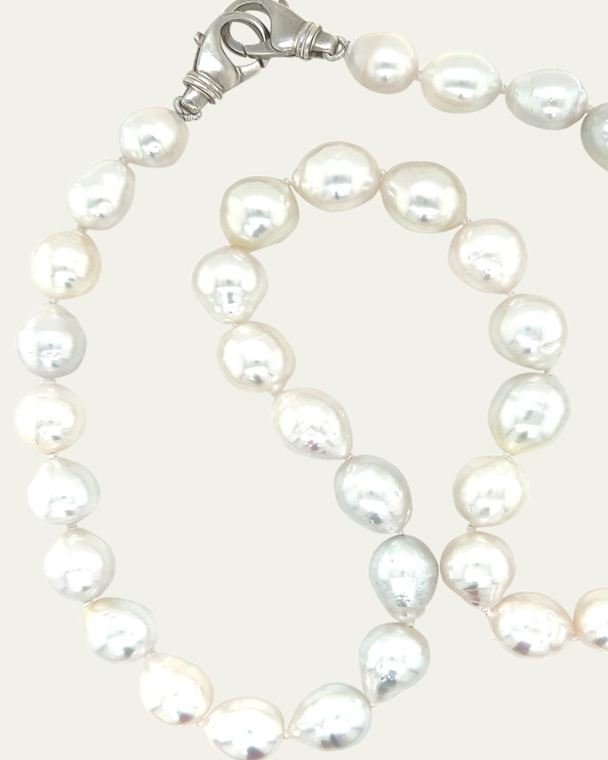 Men's Baroque South Sea Pearl Necklace, 20"L