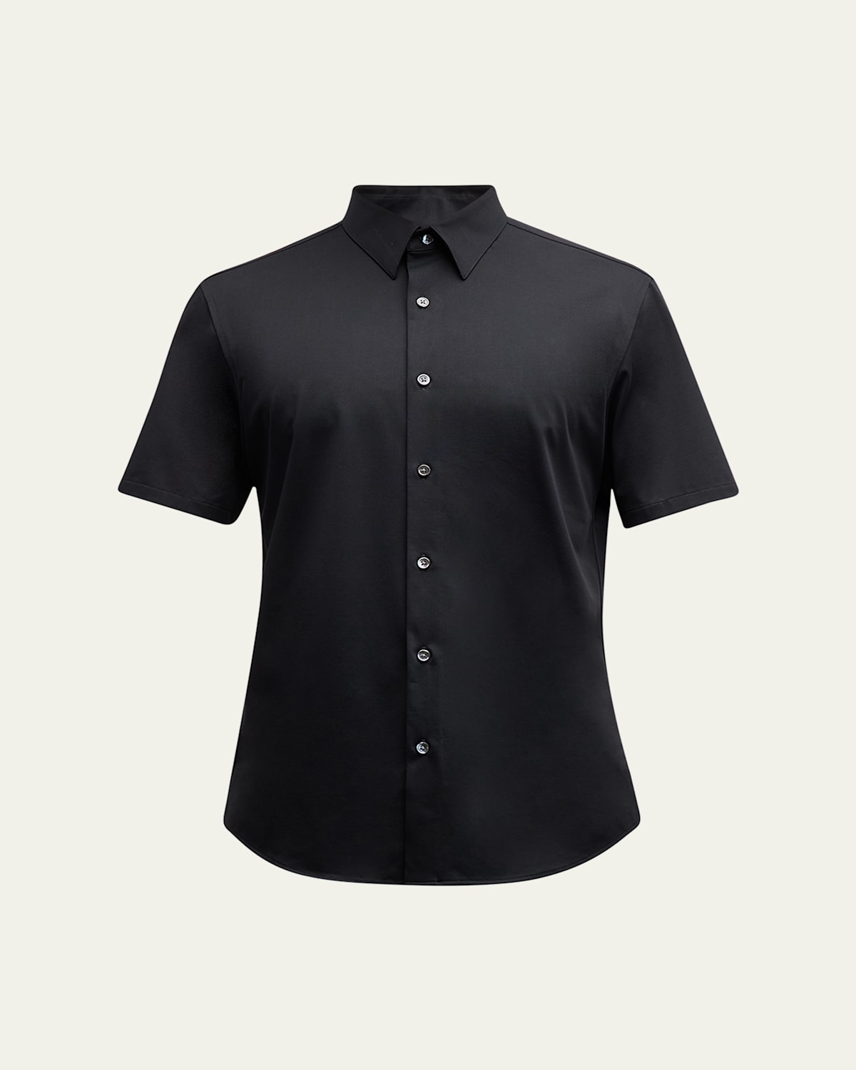 Theory Irving Regular Fit Short Sleeve Shirt In Black