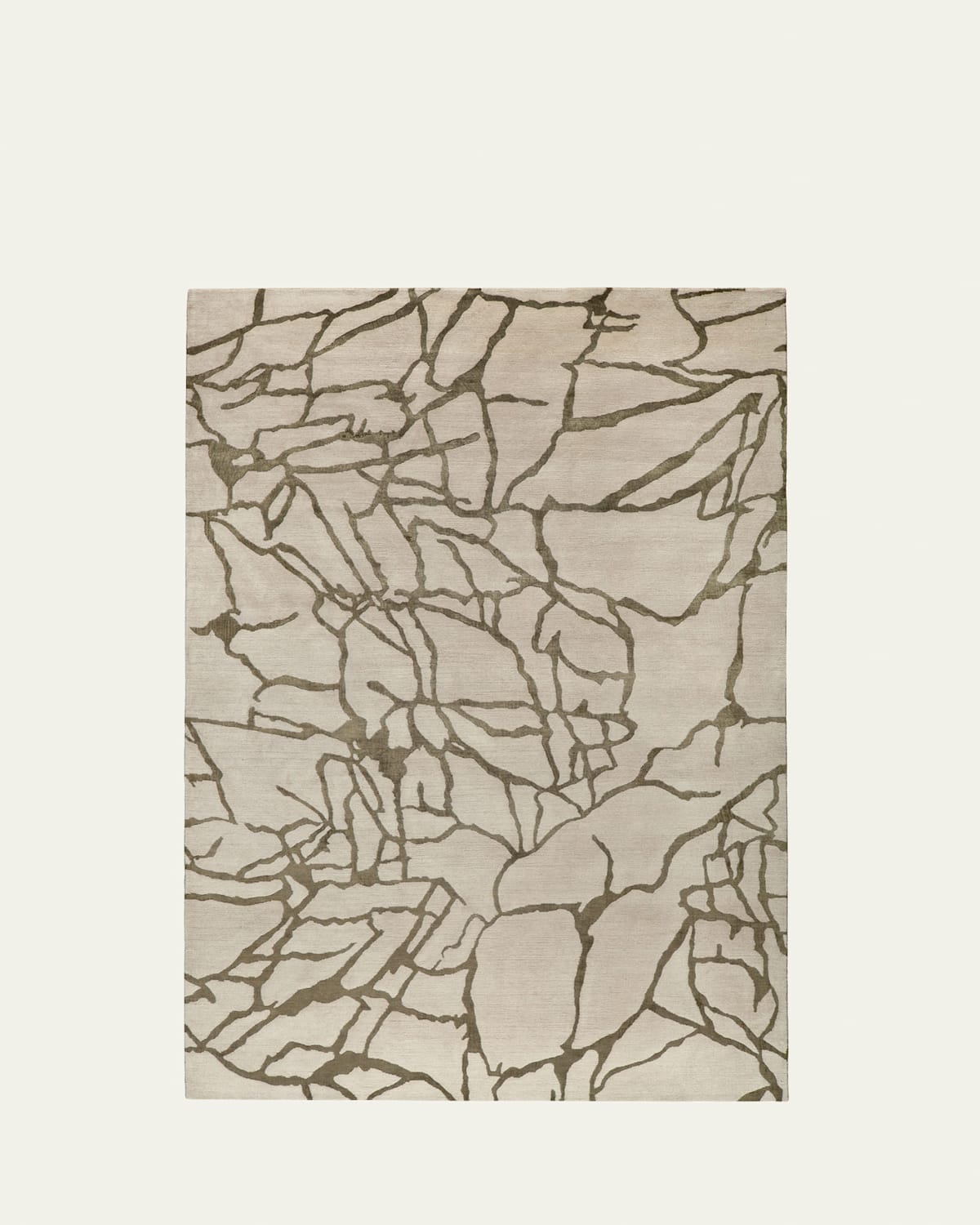 The Rug Company X Kelly Wearstler Tracery Hand-knotted Rug, 8' X 10' In Gray, Cream, Green