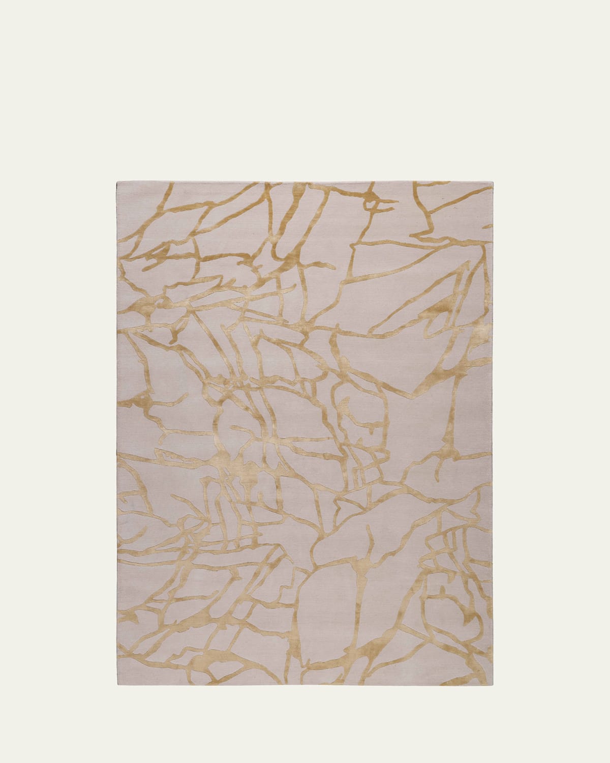 The Rug Company X Kelly Wearstler Tracery Gold Hand-knotted Rug, 8' X 10'