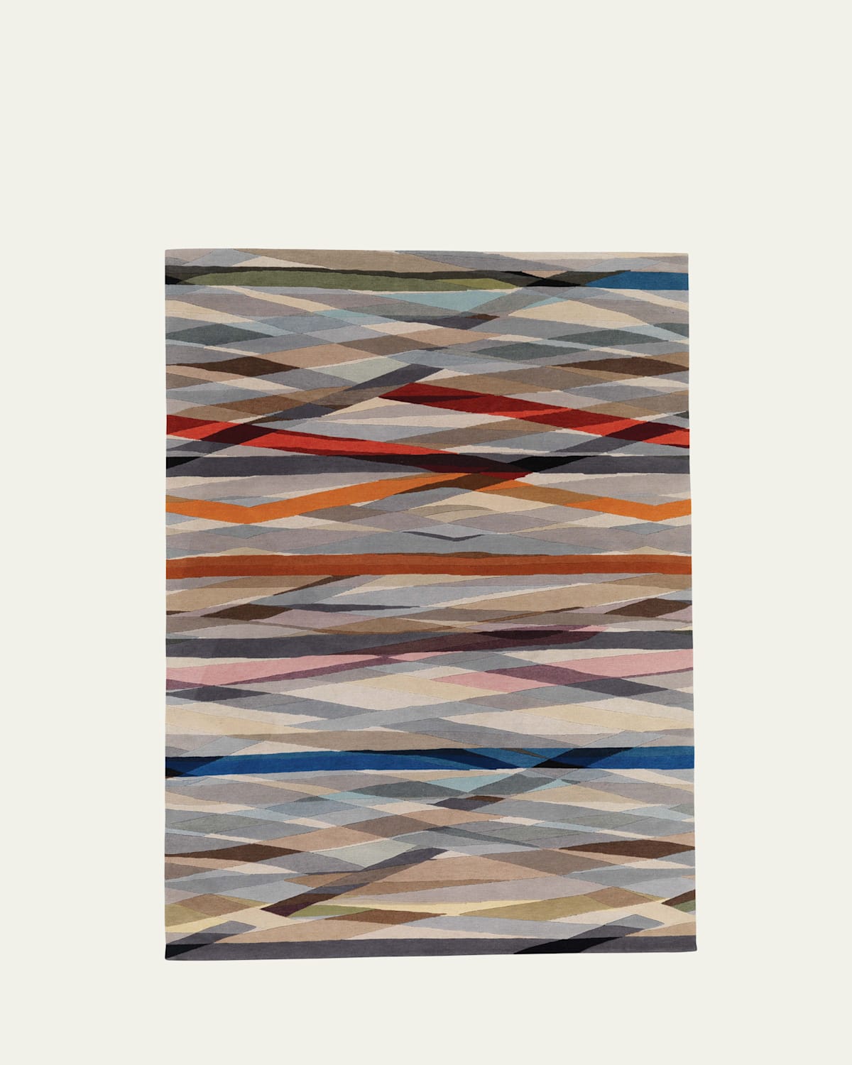 The Rug Company X Paul Smith Carnival Hand-knotted Rug, 8' X 10' In Red, Blue, Gray Multi