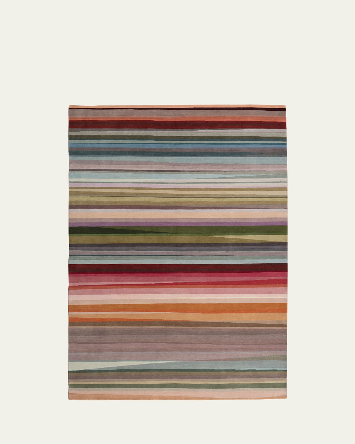 The Rug Company X Paul Smith Festival Hand-knotted Rug, 6' X 9' In Red, Blue, Orange Multi