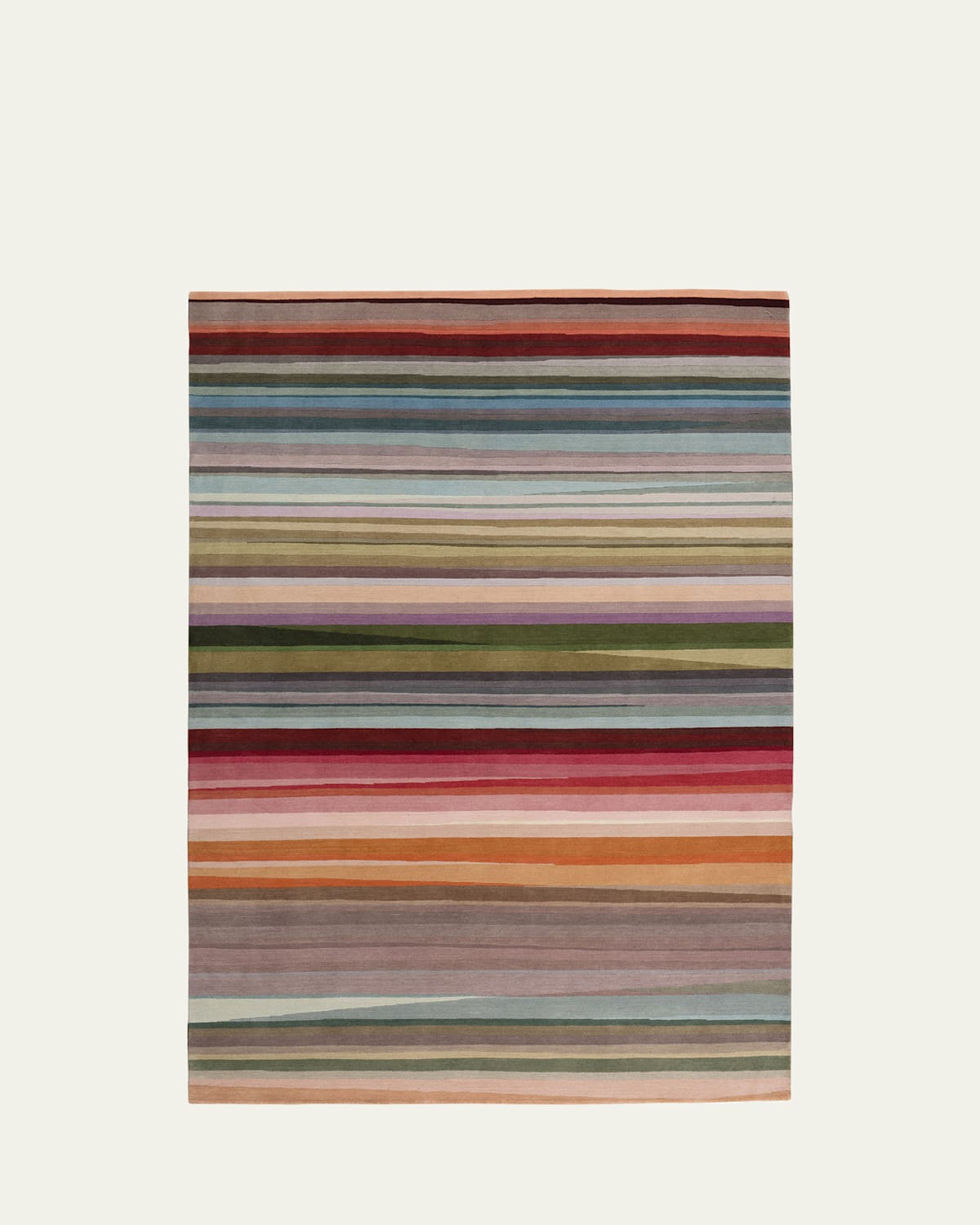 The Rug Company X Paul Smith Festival Hand-knotted Rug, 9' X 12' In Red, Blue, Orange Multi