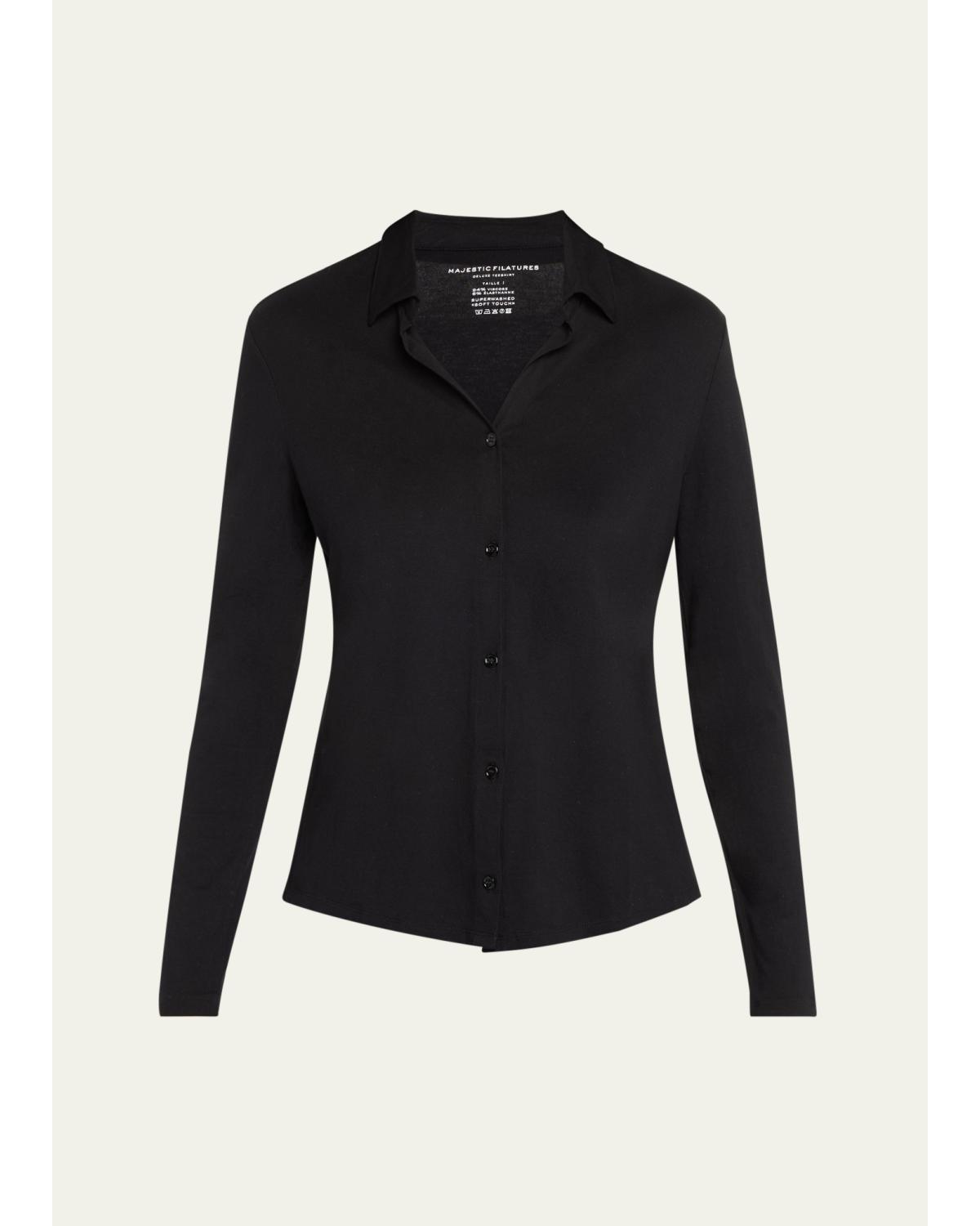 Soft Touch Button-Front Shirt