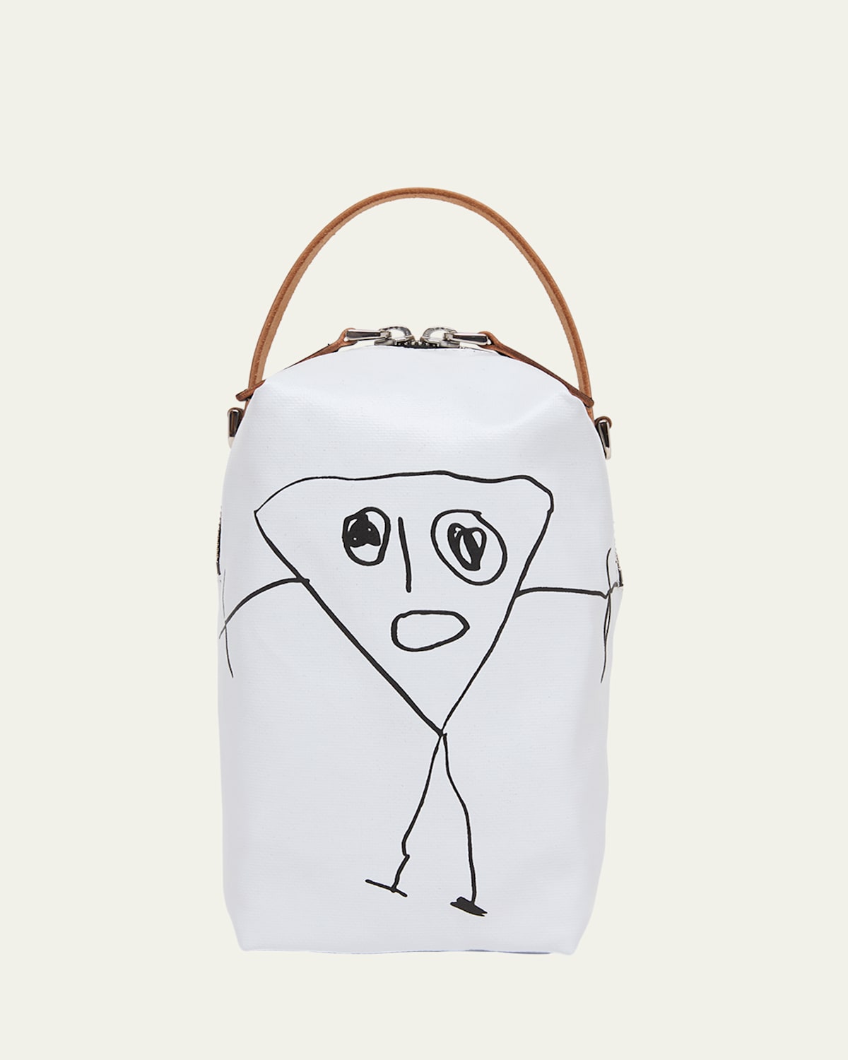 Pili Graphic-Print Leather Bucket Bag