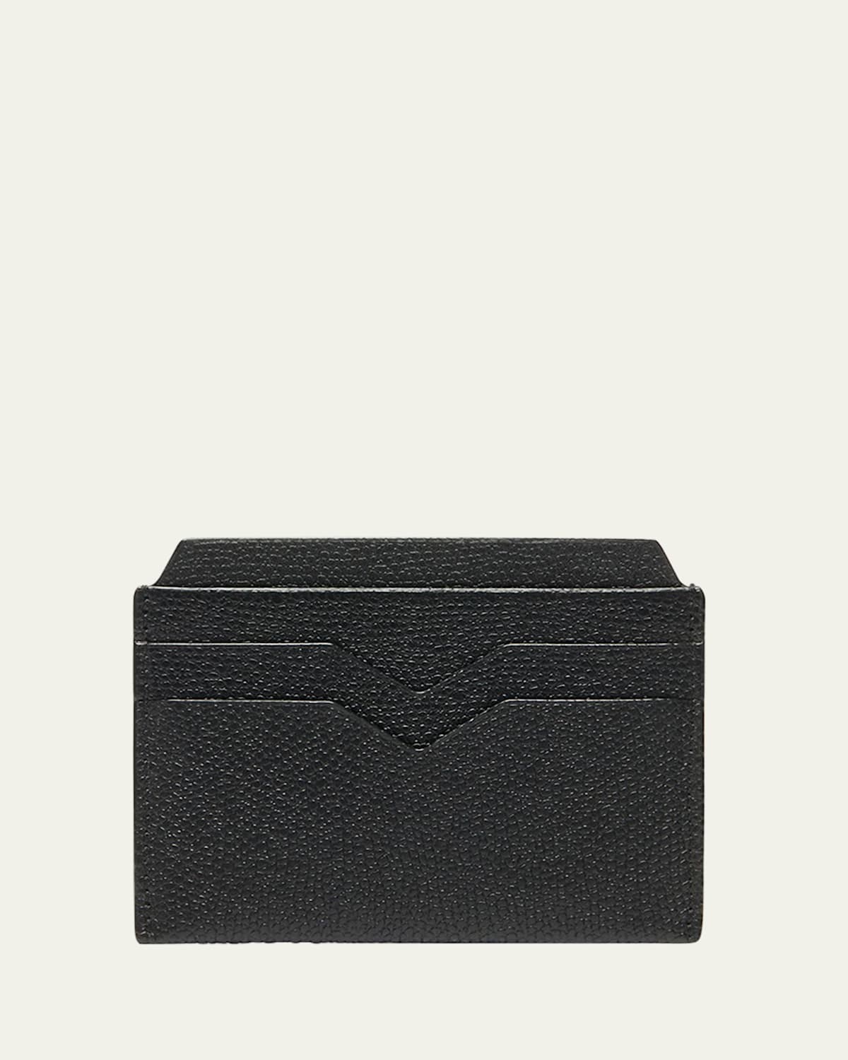 Men's V-Slot Leather Card Case