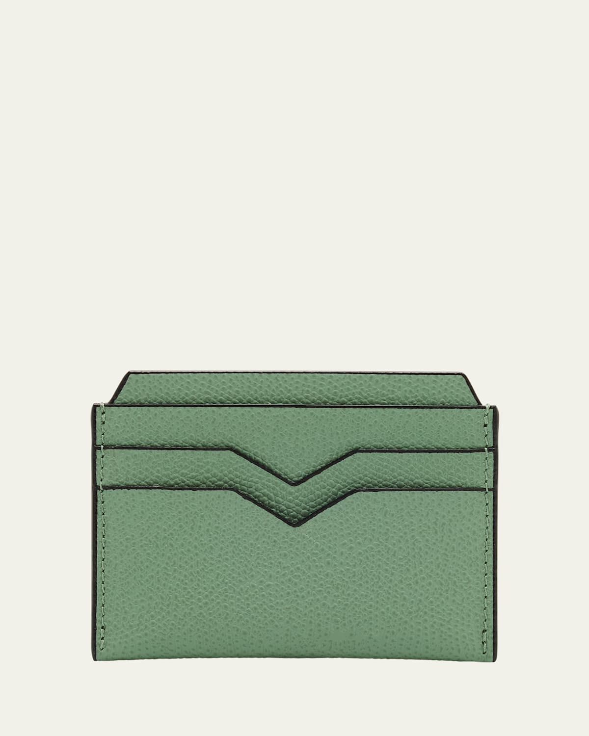 Men's V-Slot Leather Card Case