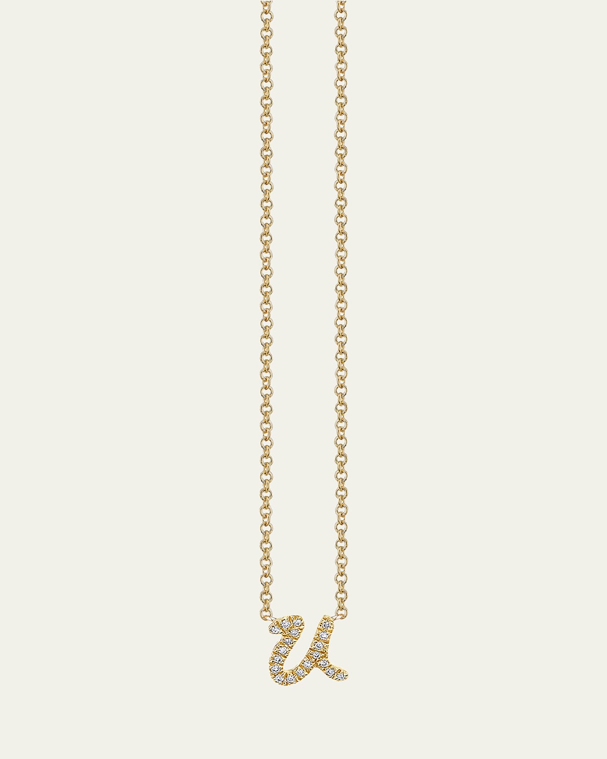 Sydney Evan 14k Diamond Pave Initial Necklace