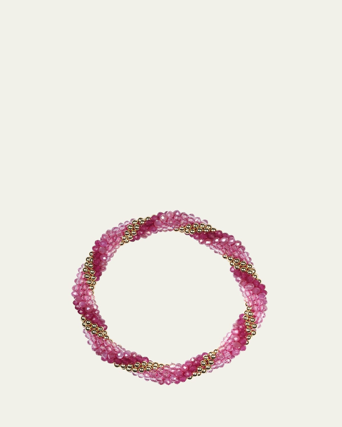 Meredith Frederick Topaz, Zircon, Pink Amazonite, and 14K Yellow Gold Bead Bracelet